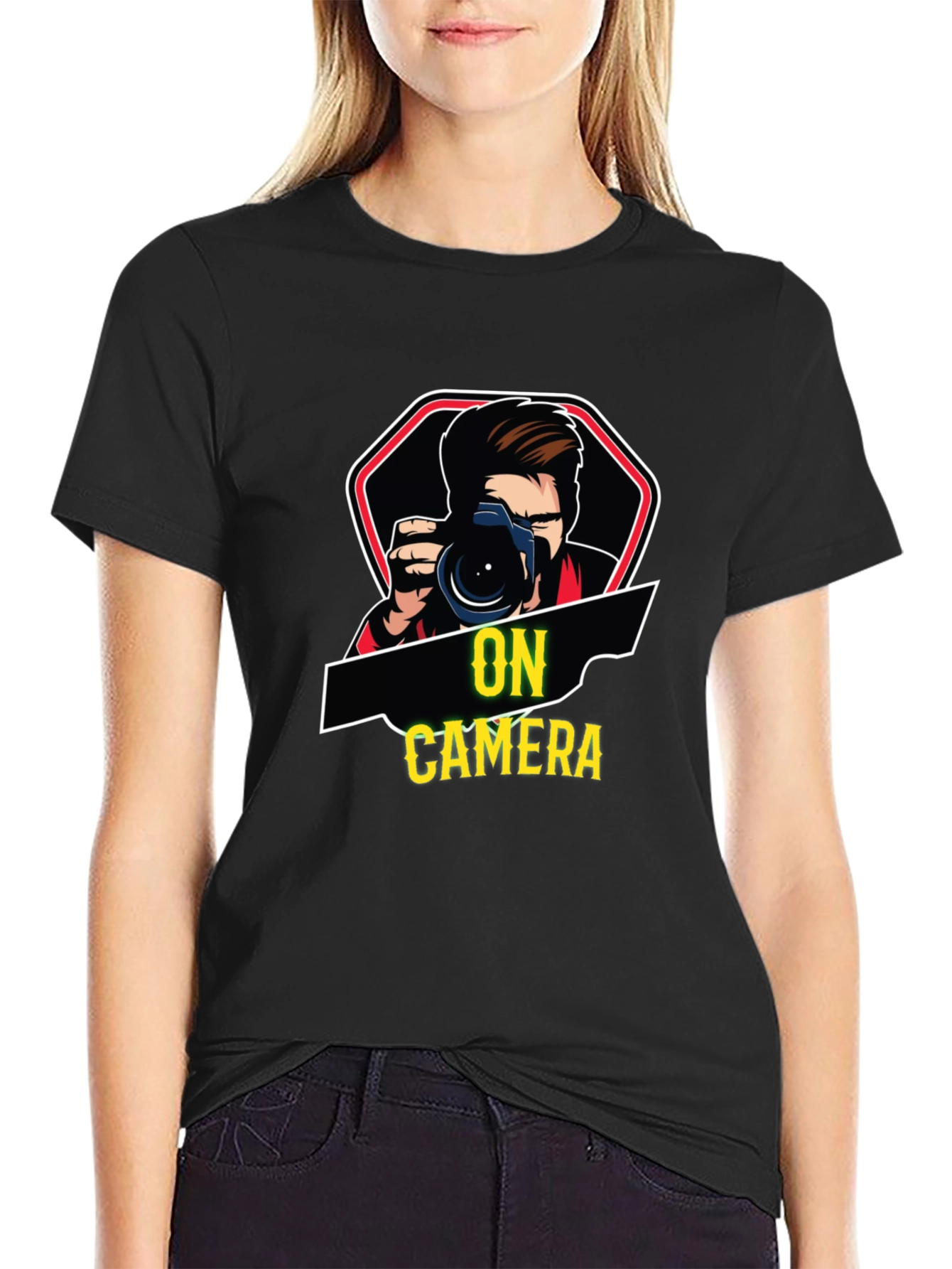 Black On Camera Black T-Shirt view 2