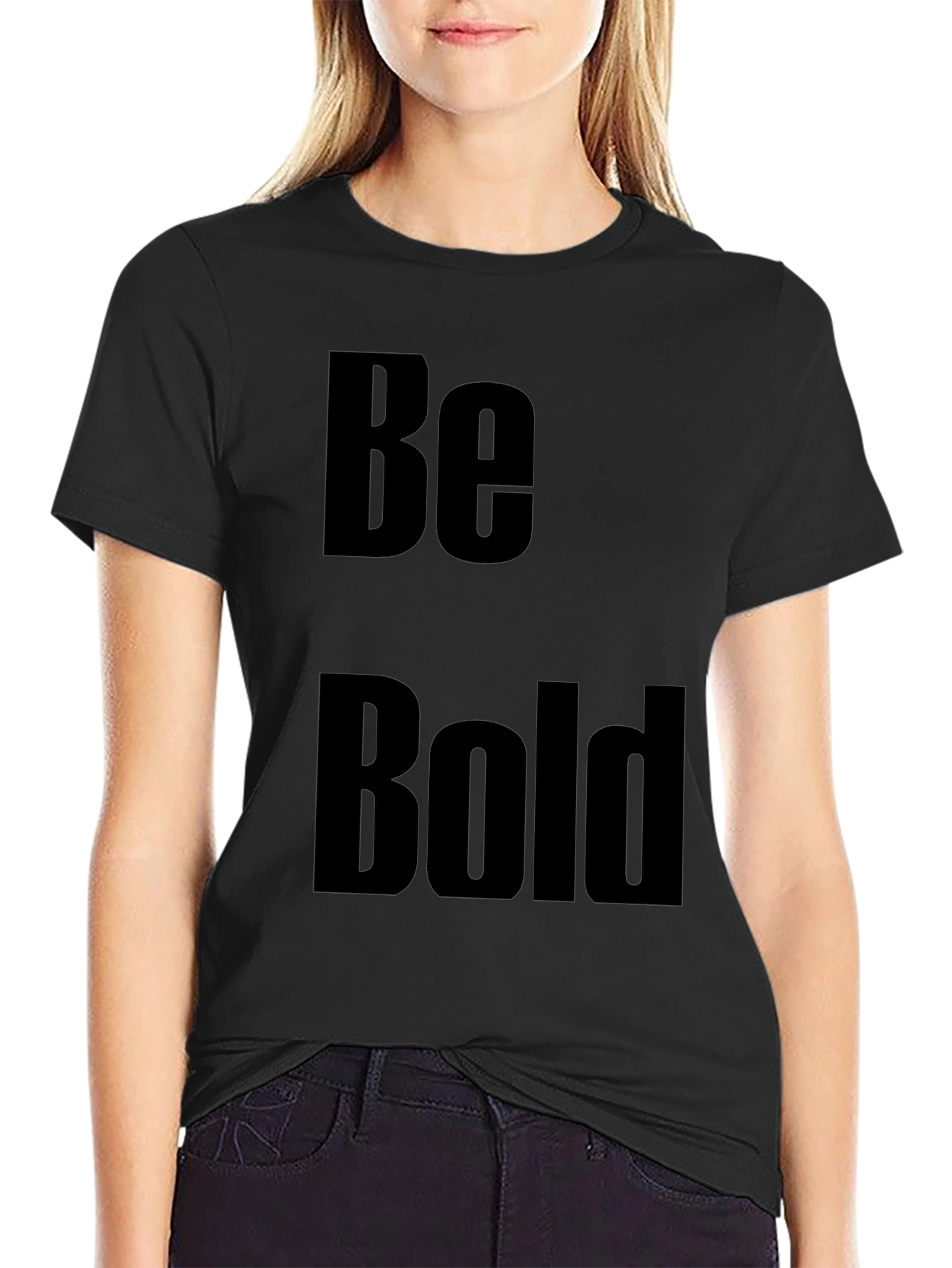 Black Be Bold Graphic Tee - Black view 2