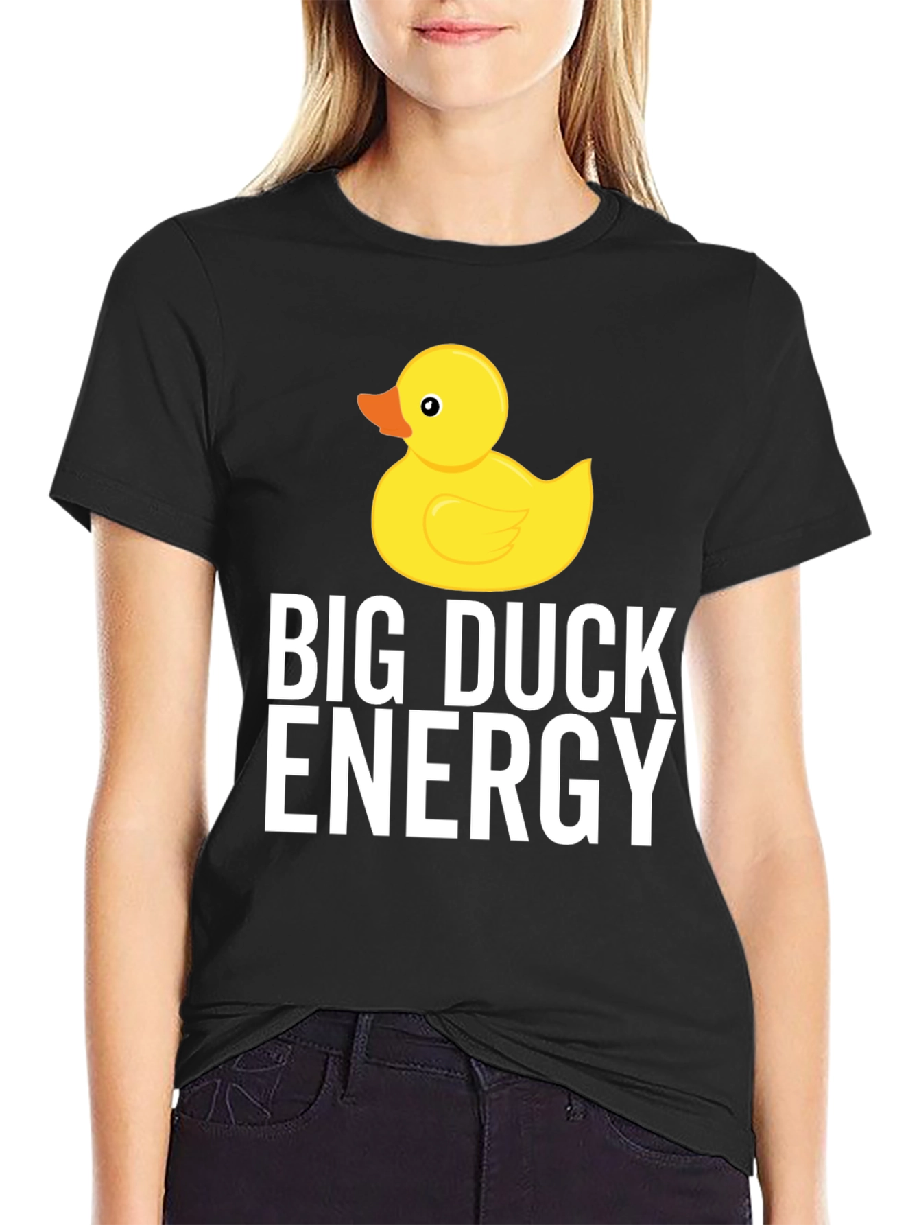 Black Big Duck Energy T-Shirt - Funny & Stylish Tee view 2
