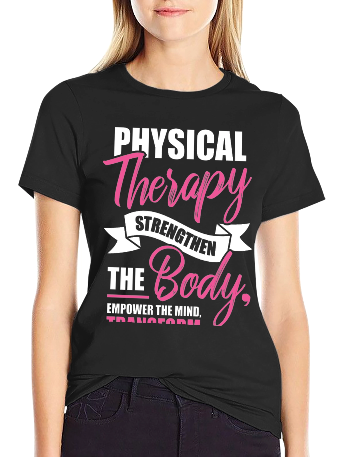 Black Physical Therapy Body & Mind Graphic Tee view 2