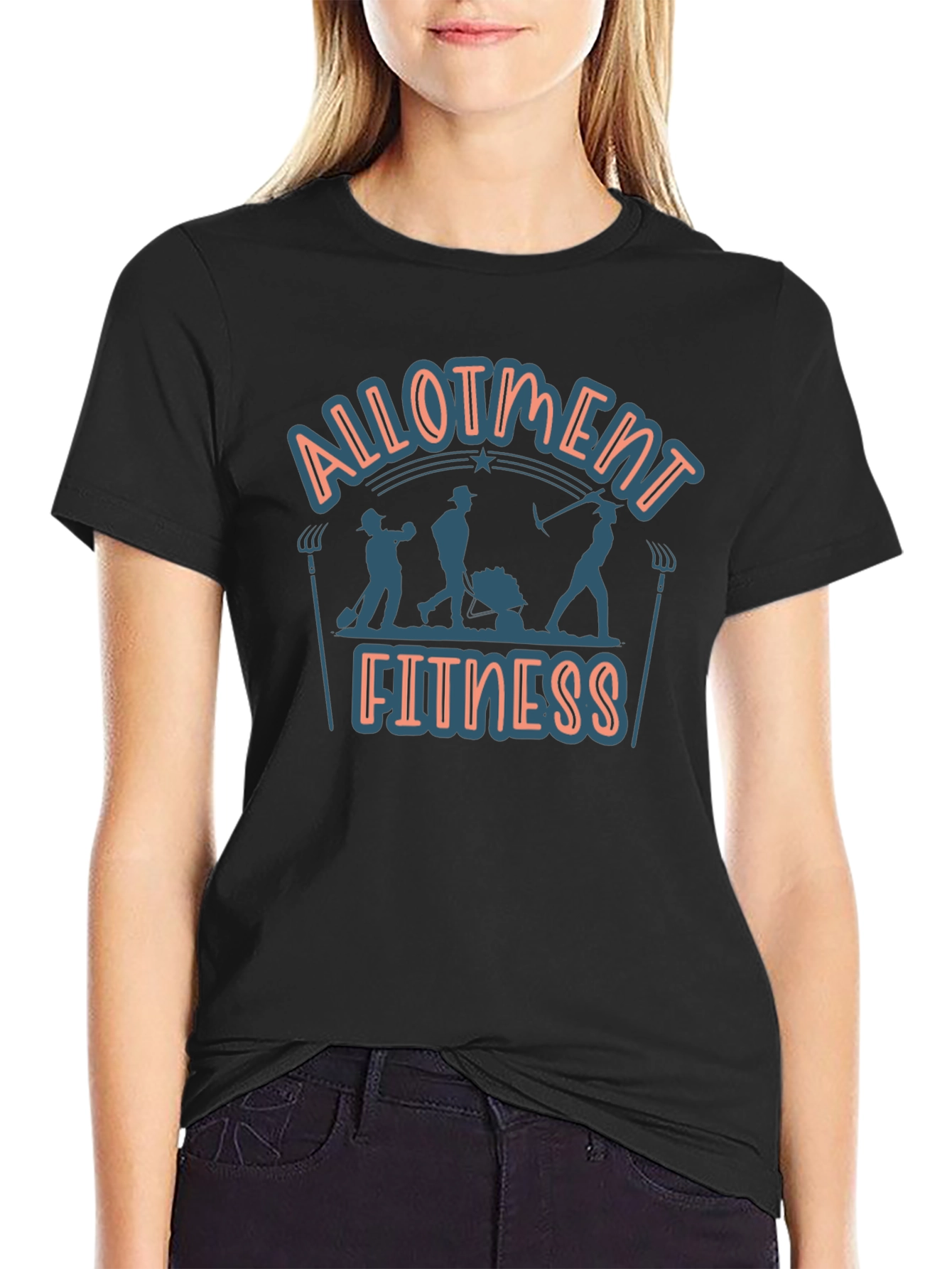Black Allotment Fitness Graphic T-Shirt view 2