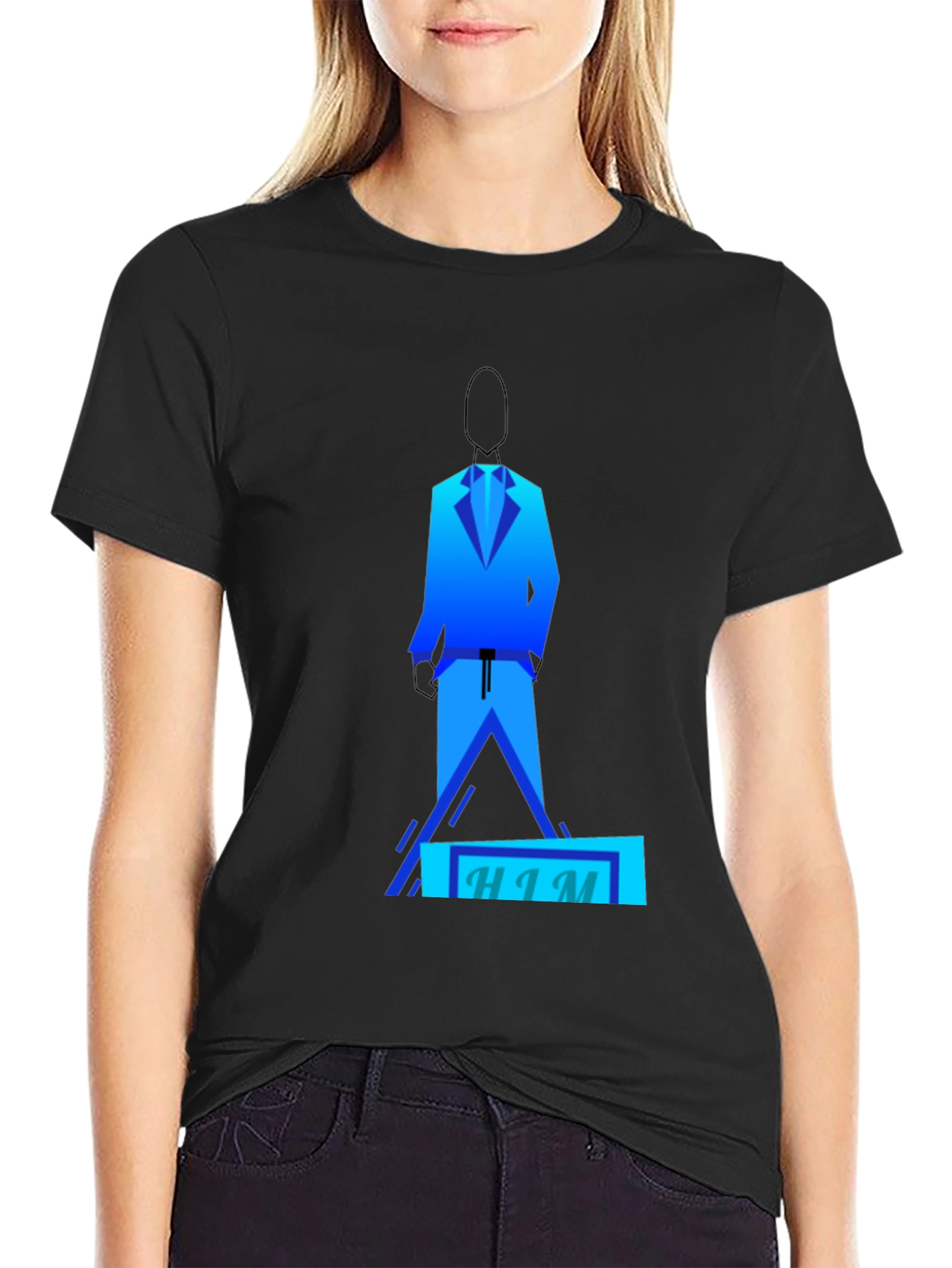 Geometric HIM Graphic Tee - Modern Design - 2