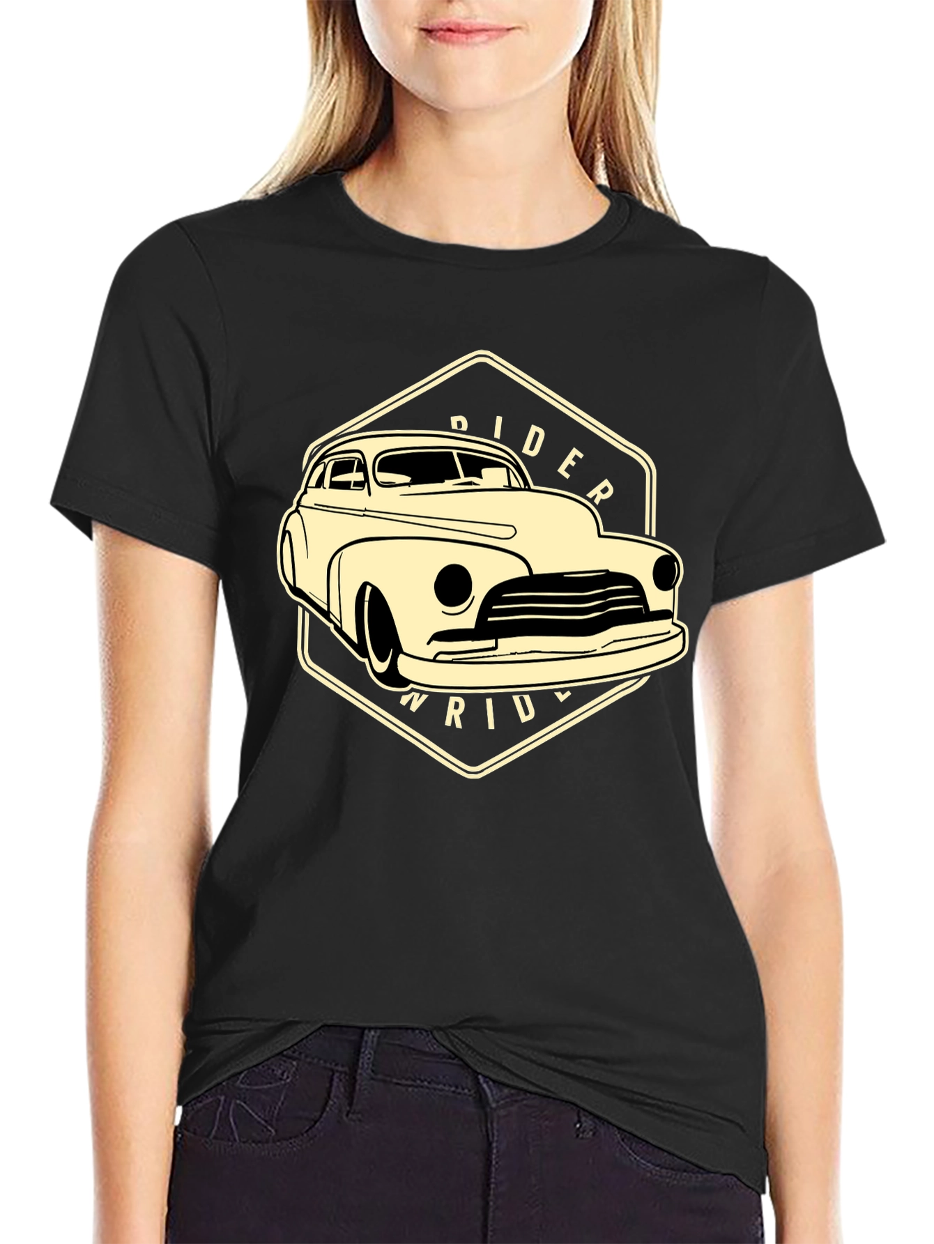Black Classic Car Rider T-Shirt - Black view 2