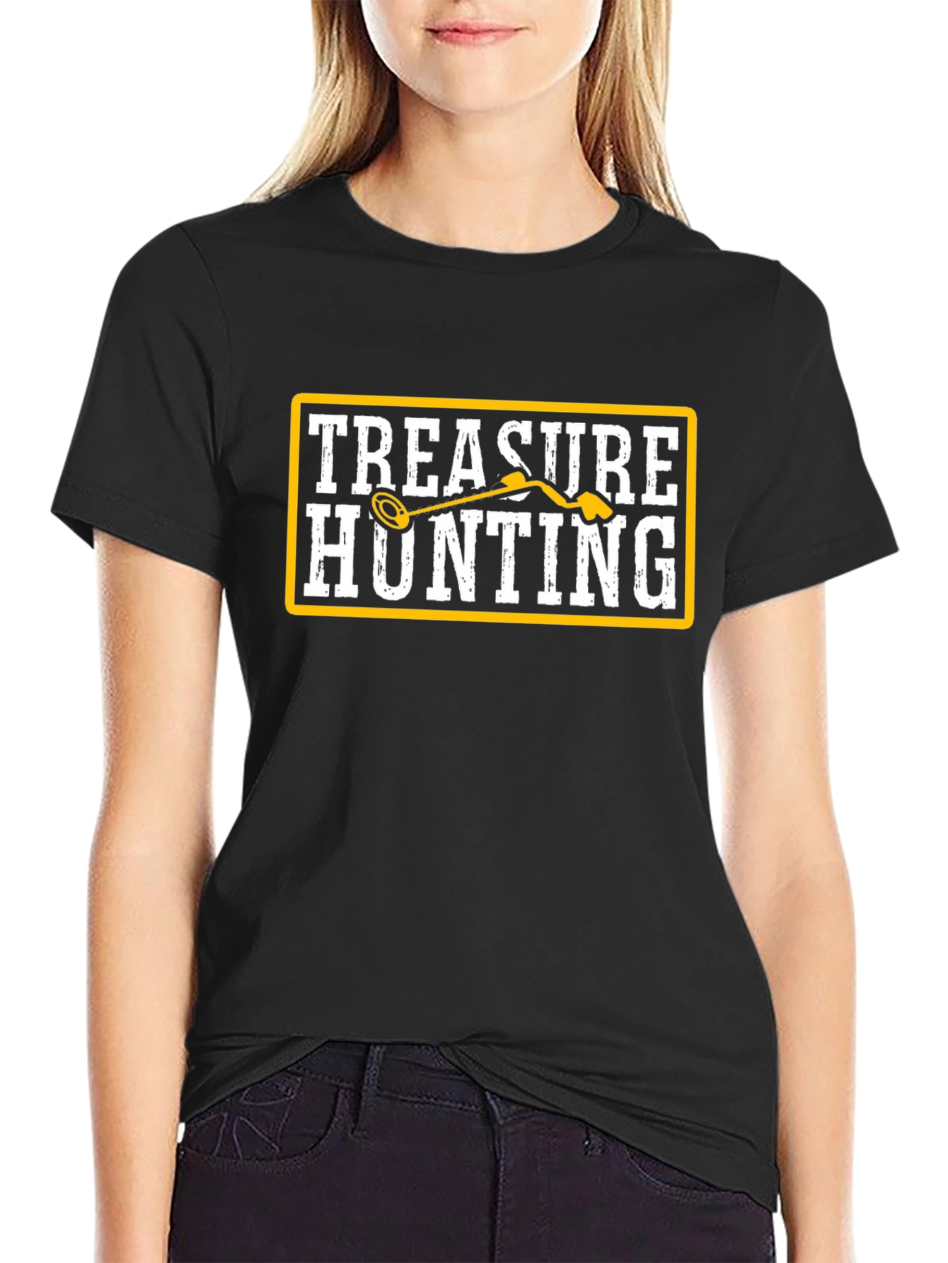 Black Treasure Hunting Black T-Shirt view 2