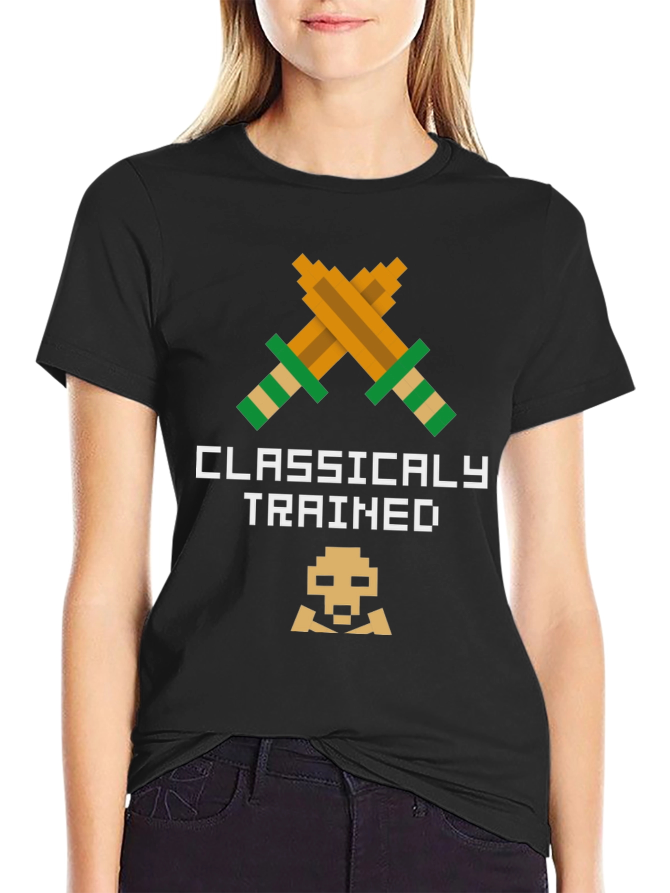 Black Classically Trained Retro Gamer T-Shirt view 2
