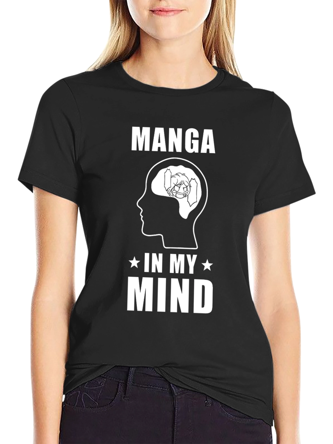 Black Manga In My Mind Graphic T-Shirt view 2