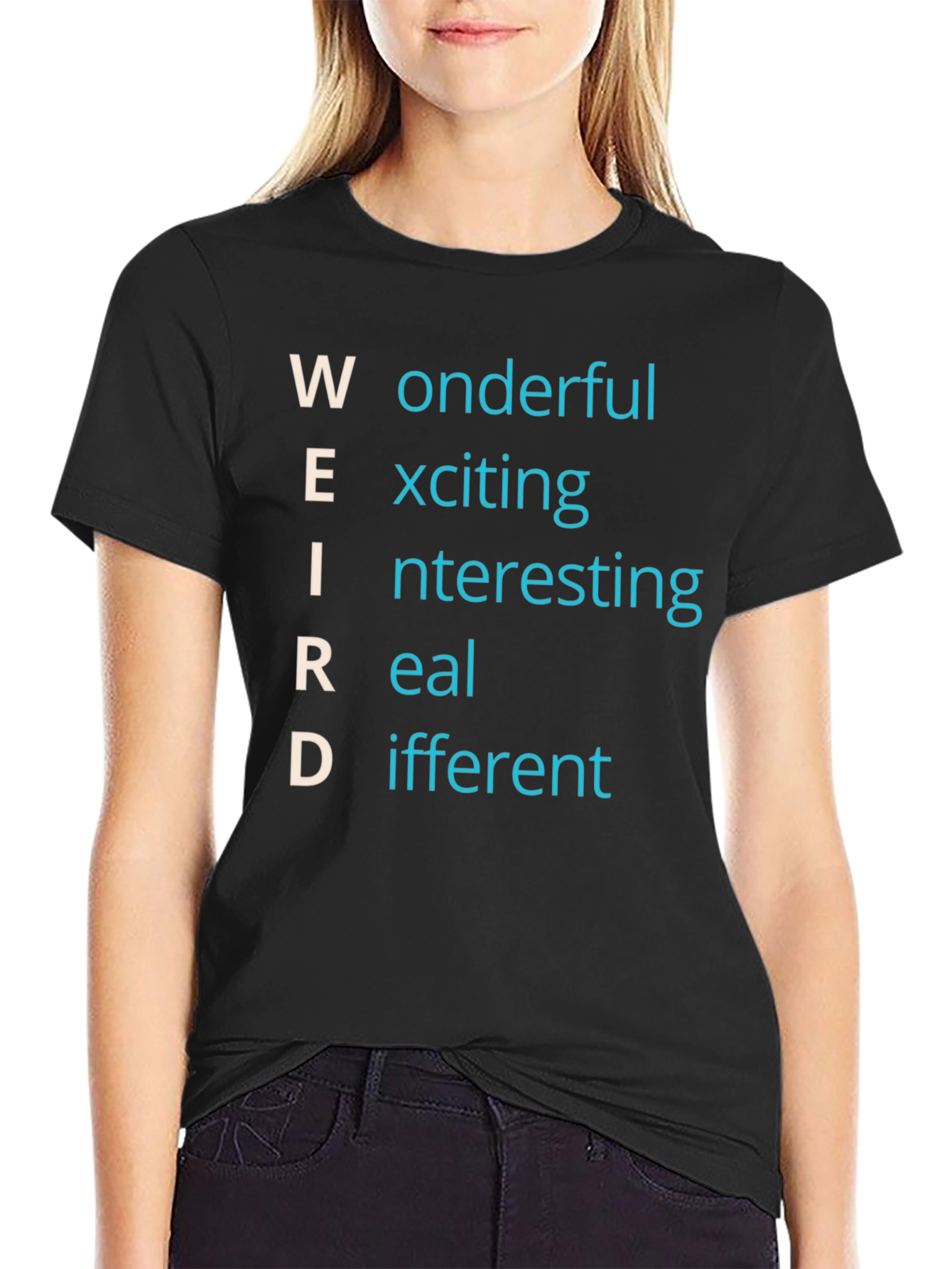 Black Weird Definition T-Shirt - Wonderful Exciting Apparel view 2