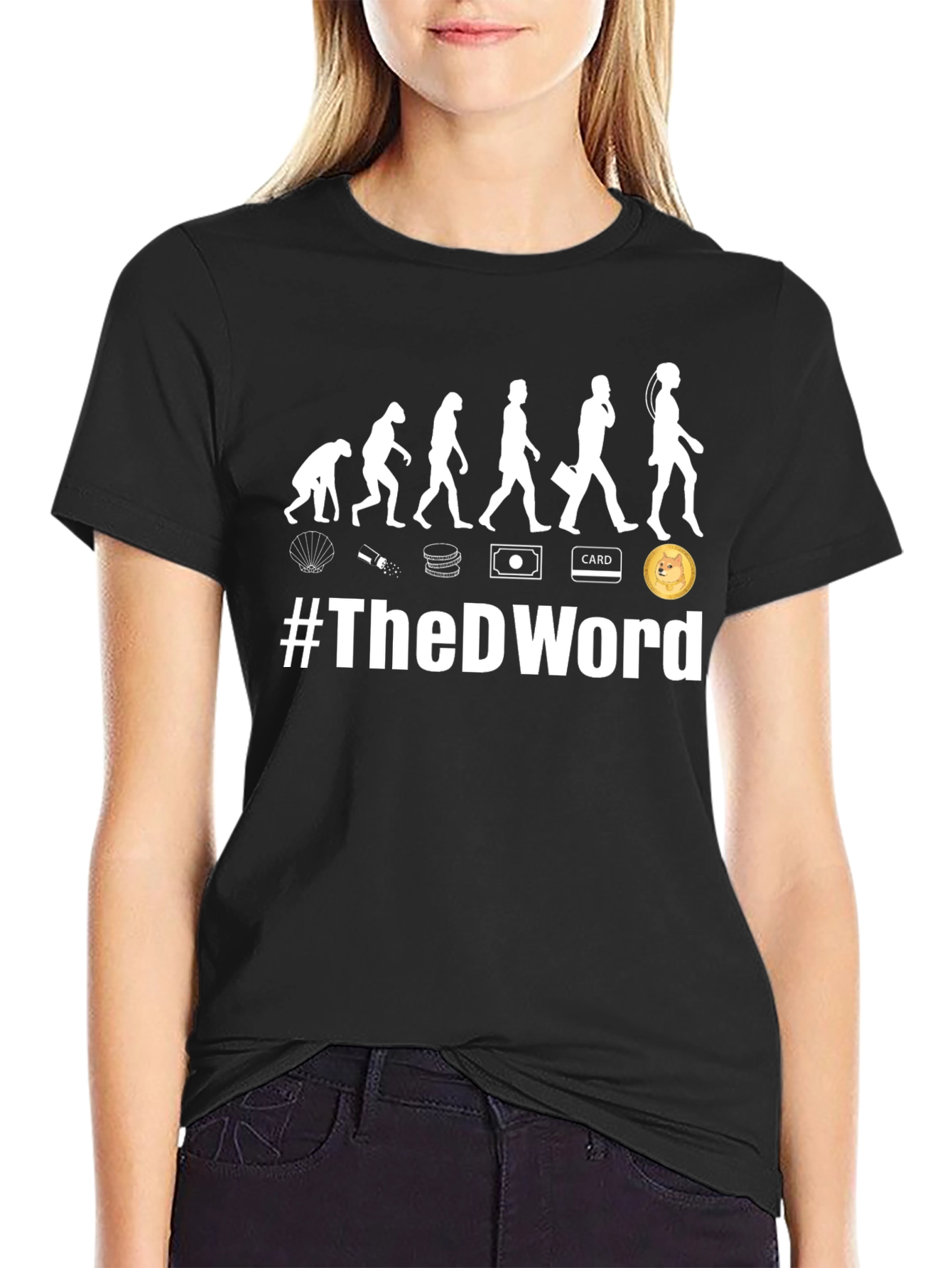 Black The D Word Evolution T-Shirt view 2
