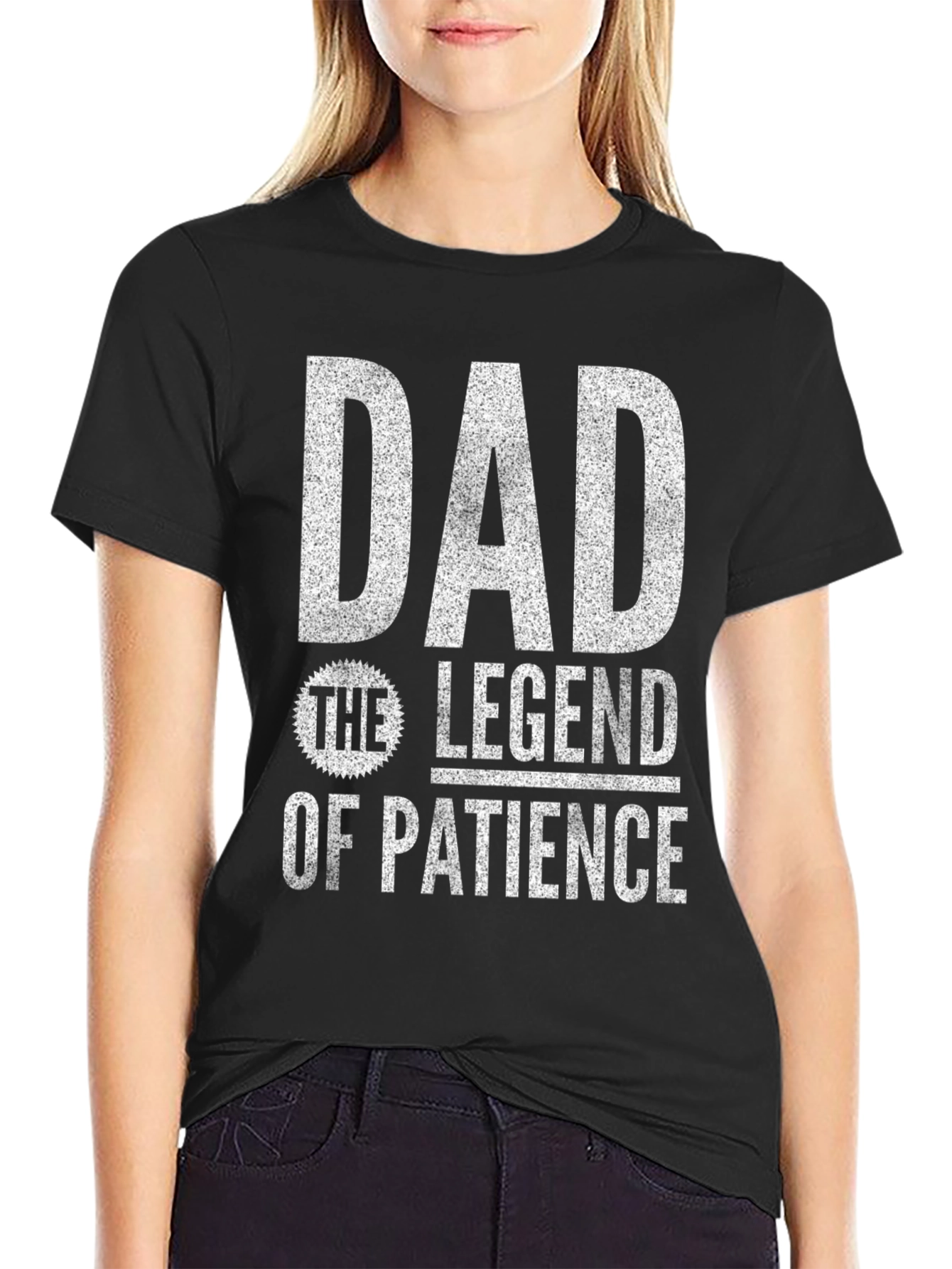 Black Dad Legend of Patience Graphic T-Shirt view 2
