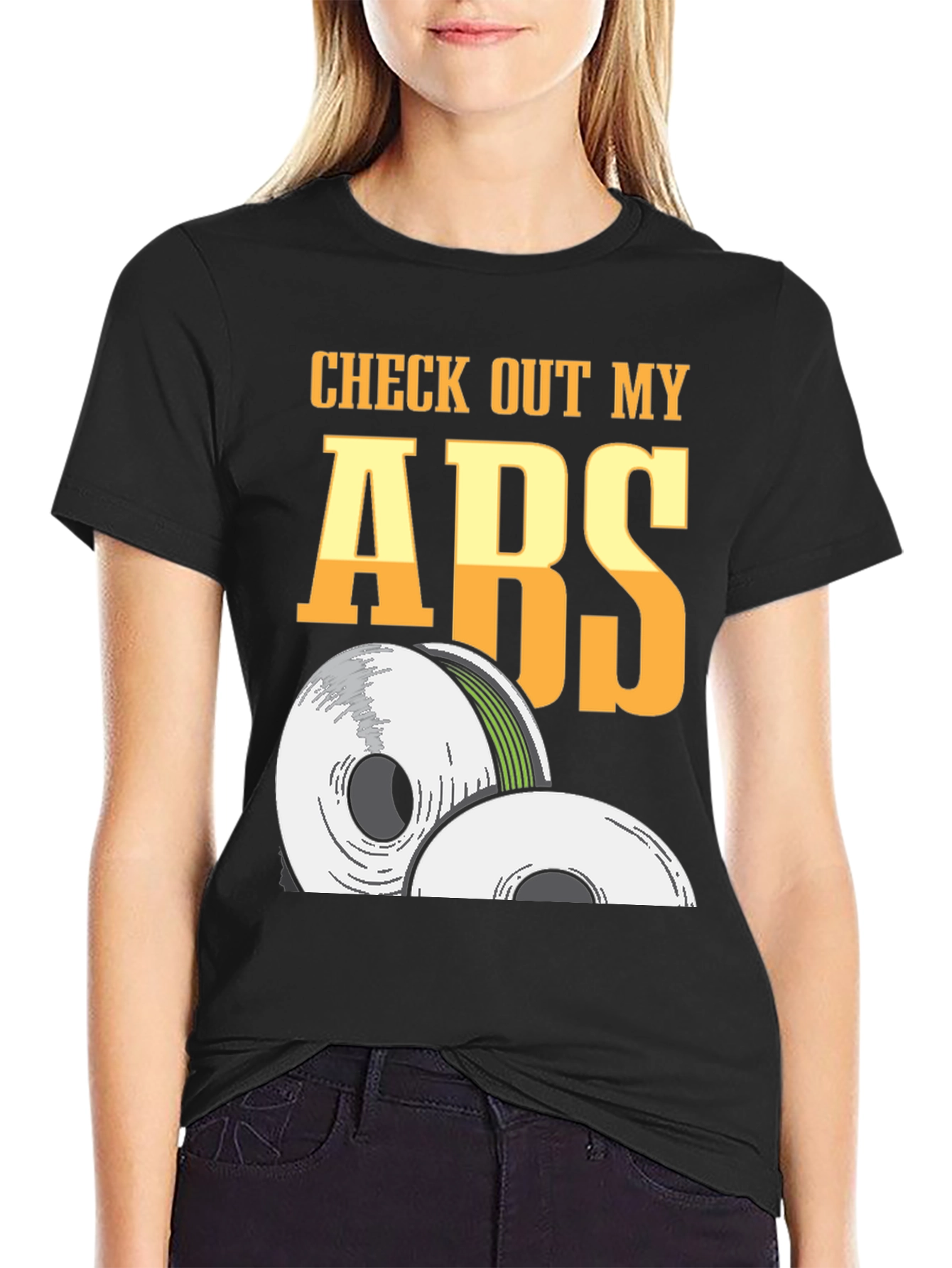 Black Check Out My ABS Funny 3D Printing T-Shirt view 2