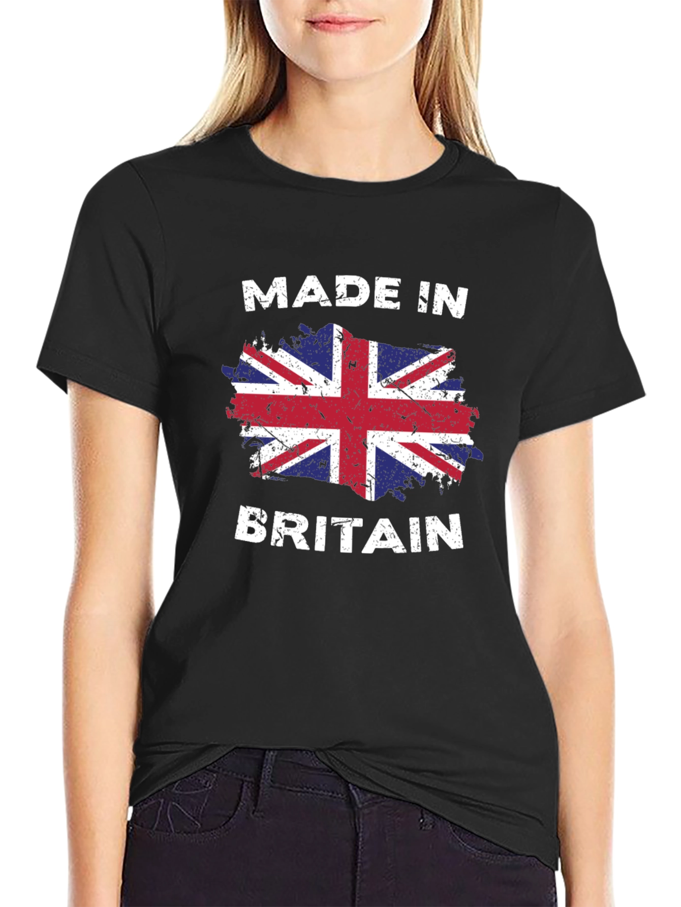 Black Made in Britain Flag Graphic T-Shirt view 2