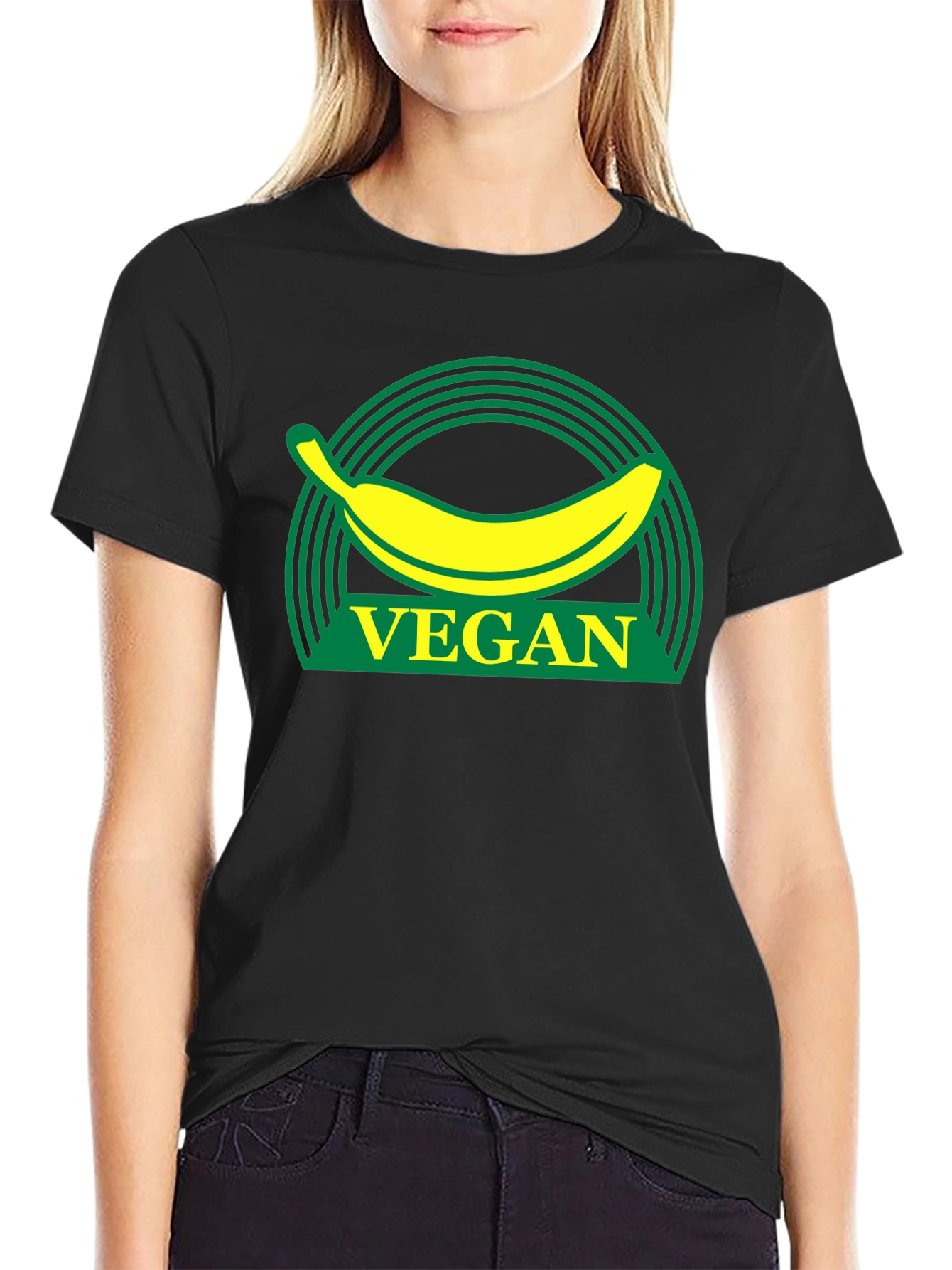 Vegan Banana T-Shirt - Unisex Black Tee - 2