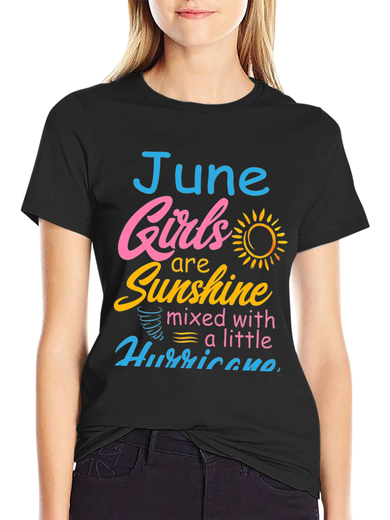 Black June Girls Sunshine Hurricane Graphic Tee view 2
