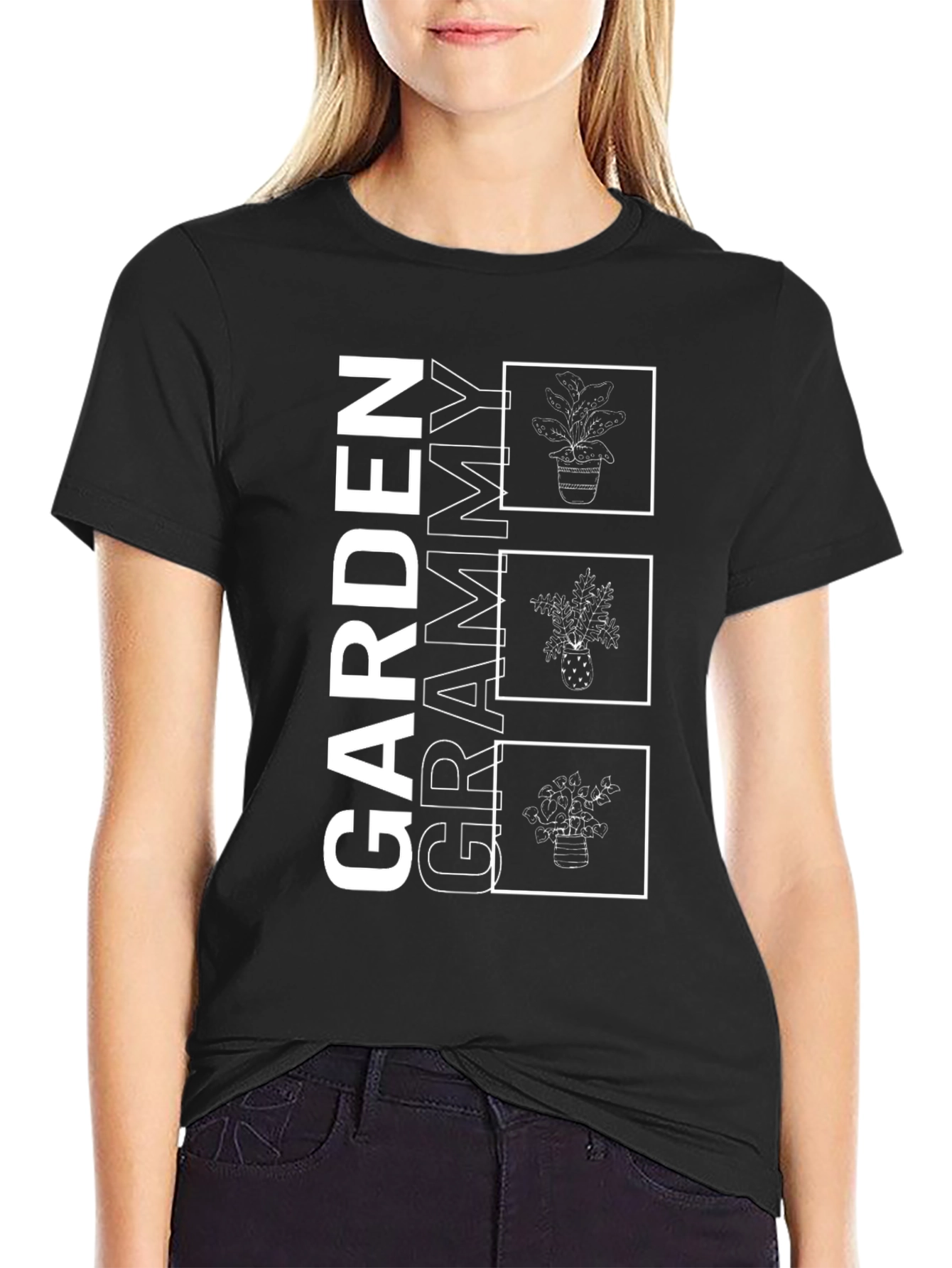 Black Garden Grammy Graphic Tee - Black view 2