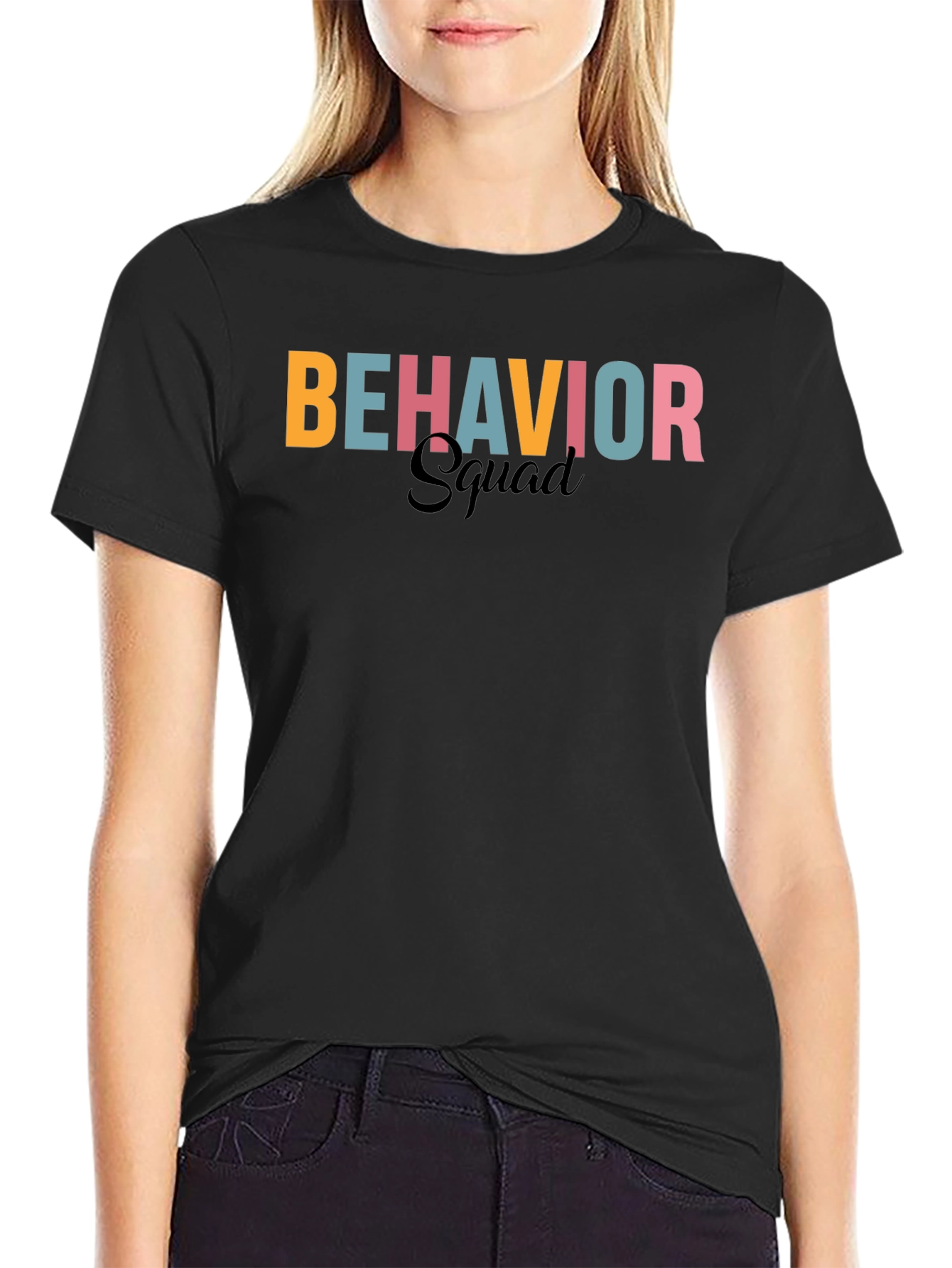Black Behavior Squad Graphic T-Shirt view 2