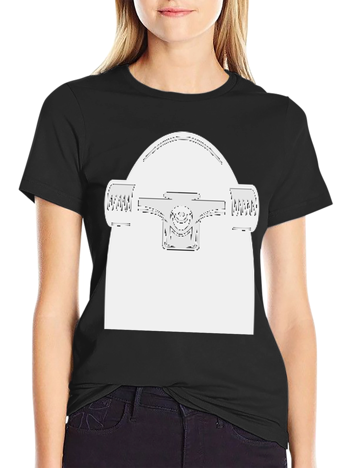 Black Skateboard Graphic T-Shirt - Black view 2