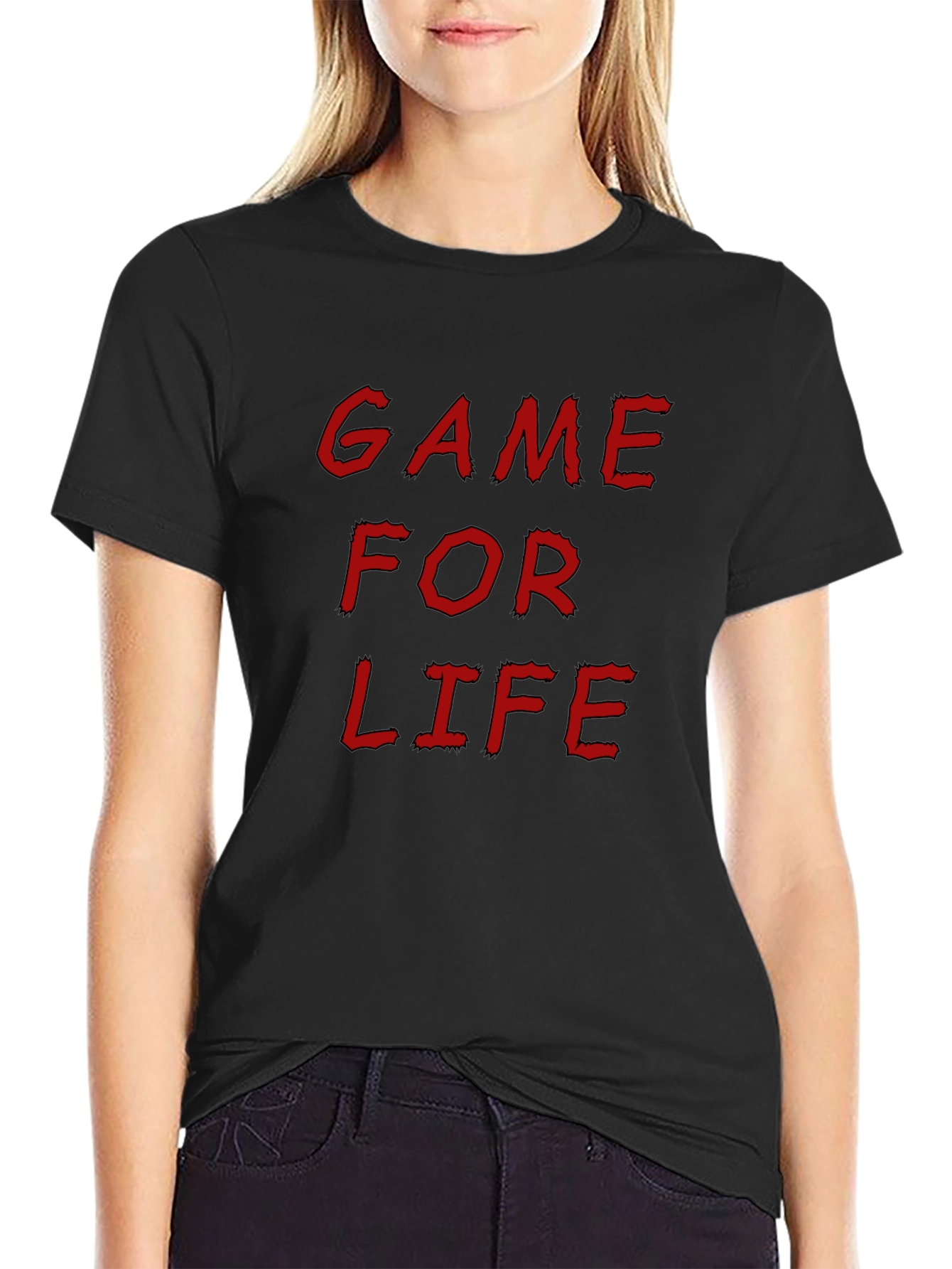 Black Game For Life Graphic Tee view 2