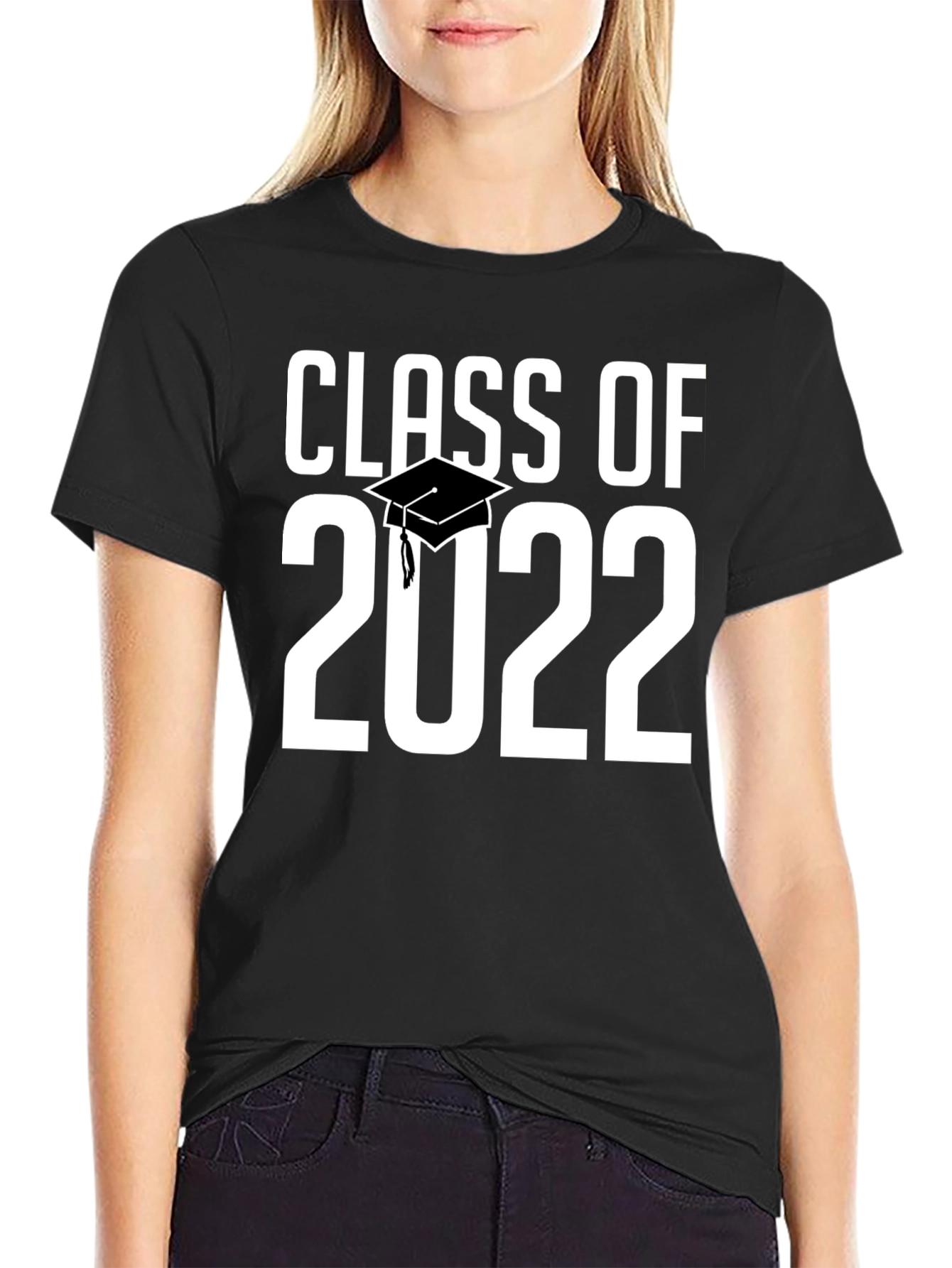 Black Class of 2022 Graduation T-Shirt view 2