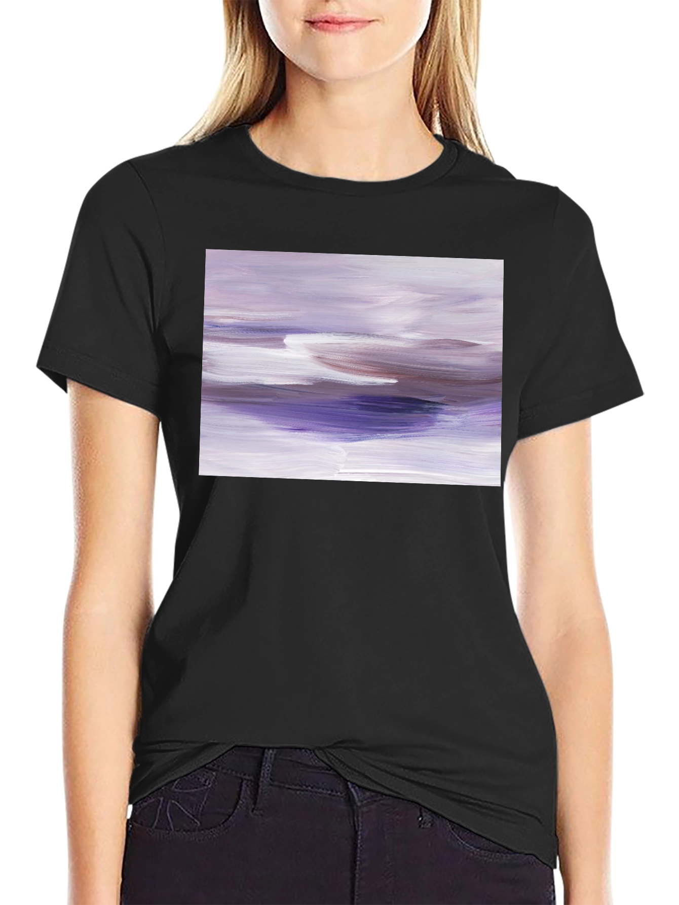 Black Abstract Art Graphic Tee - Modern Comfort view 2