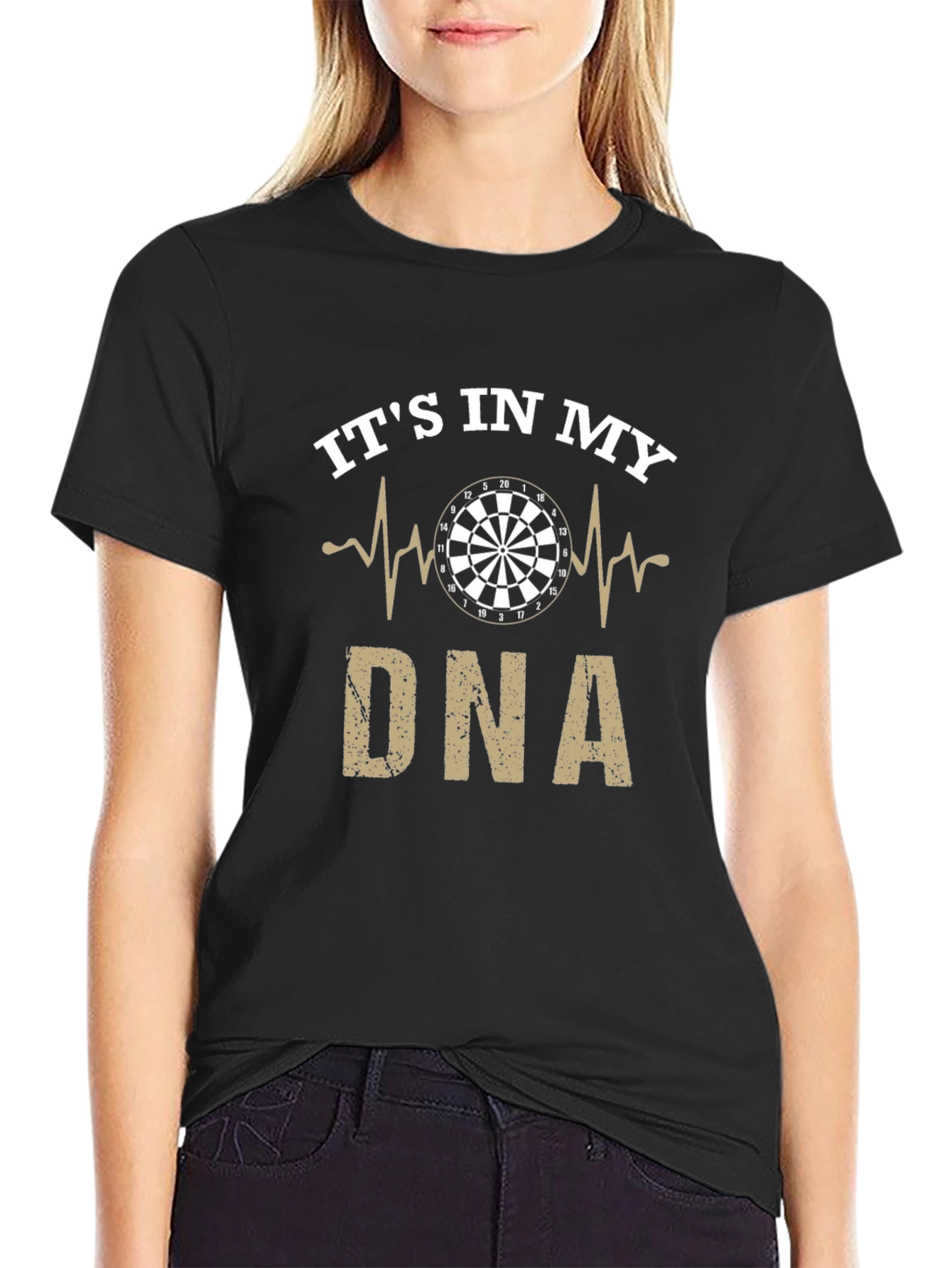 Black It's In My DNA Darts Graphic Tee - Black view 2