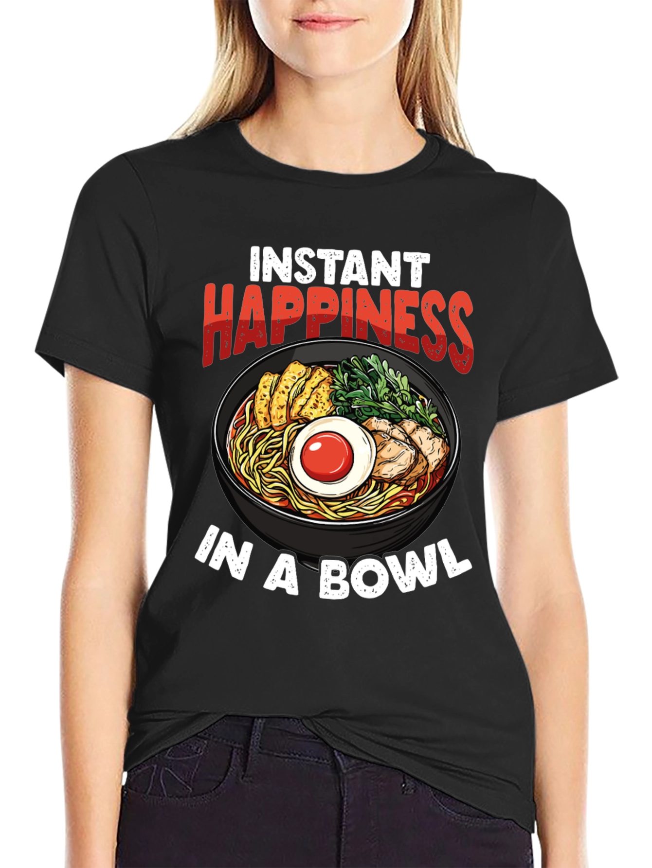 Instant Happiness Ramen Bowl Graphic Tee - 2