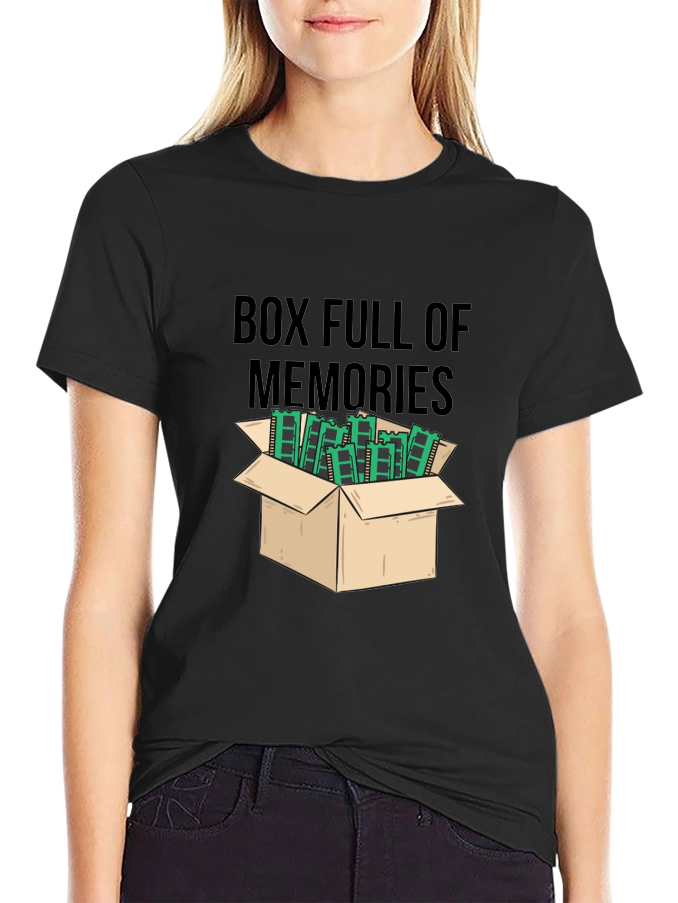 Black Box Full of Memories T-Shirt - Fun Novelty Tee view 2