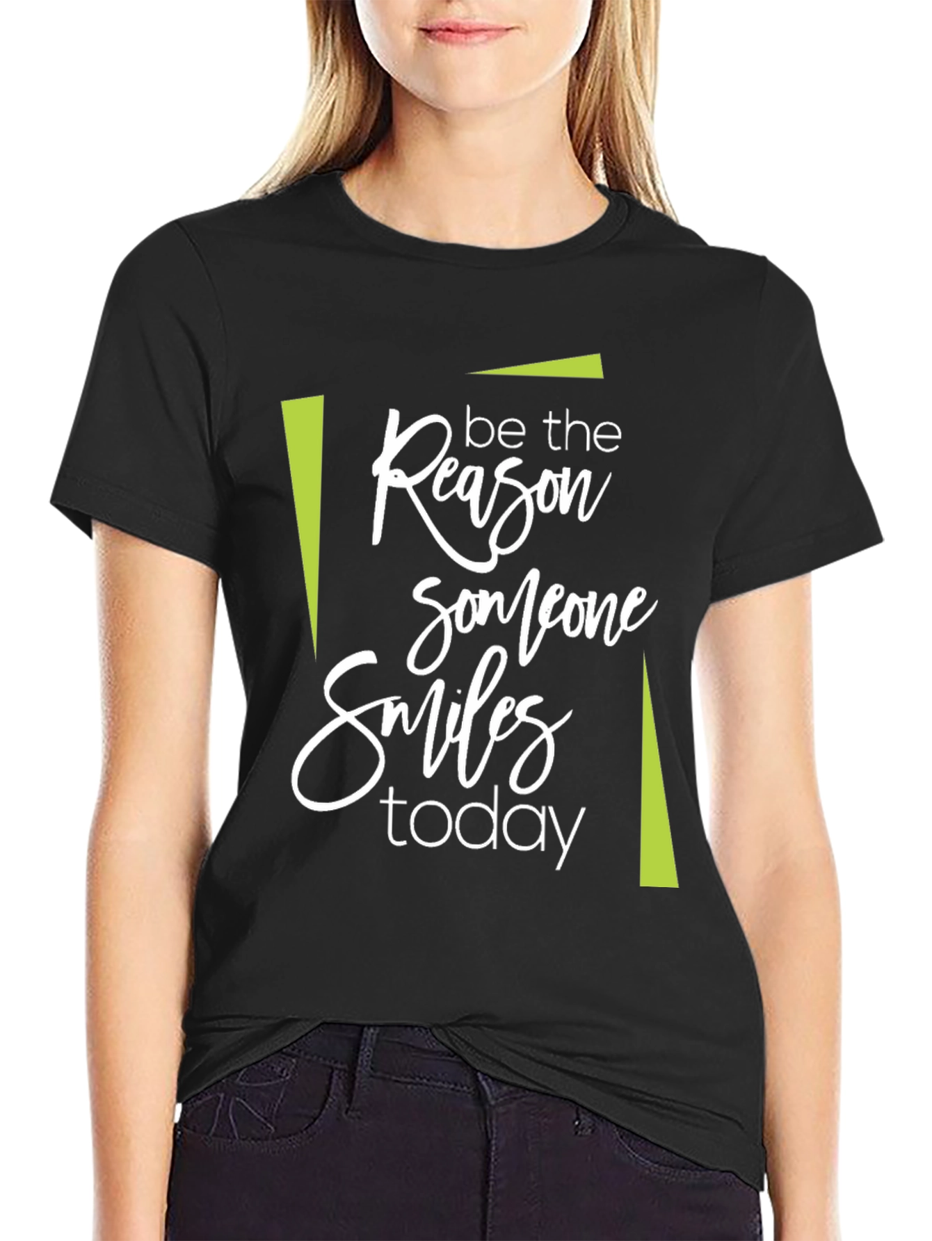 Black Be the Reason Someone Smiles T-Shirt view 2