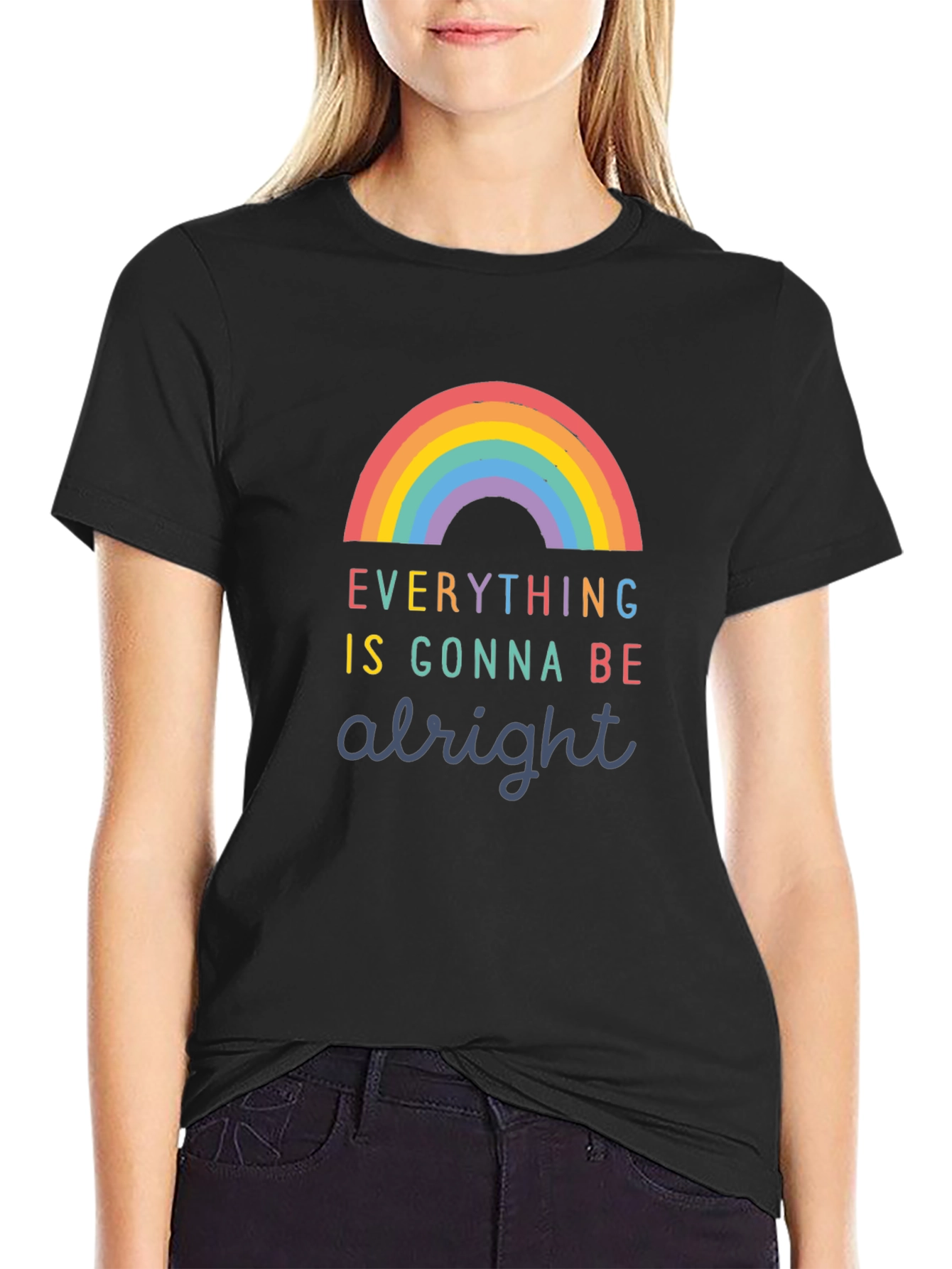 Black Rainbow 'Alright' Graphic Tee view 2