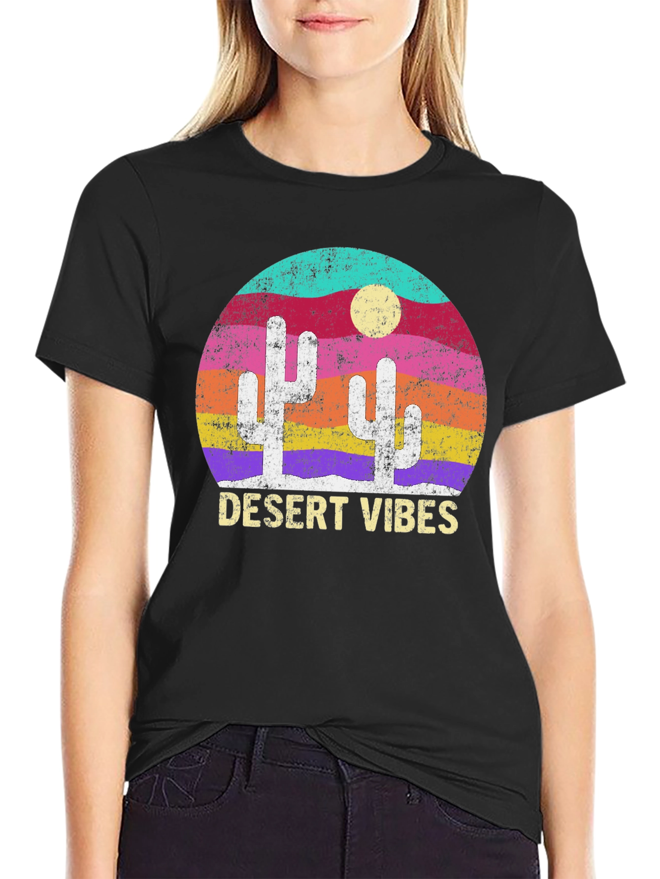 Black Desert Vibes Graphic Tee - Stylish Men's T-Shirt view 2