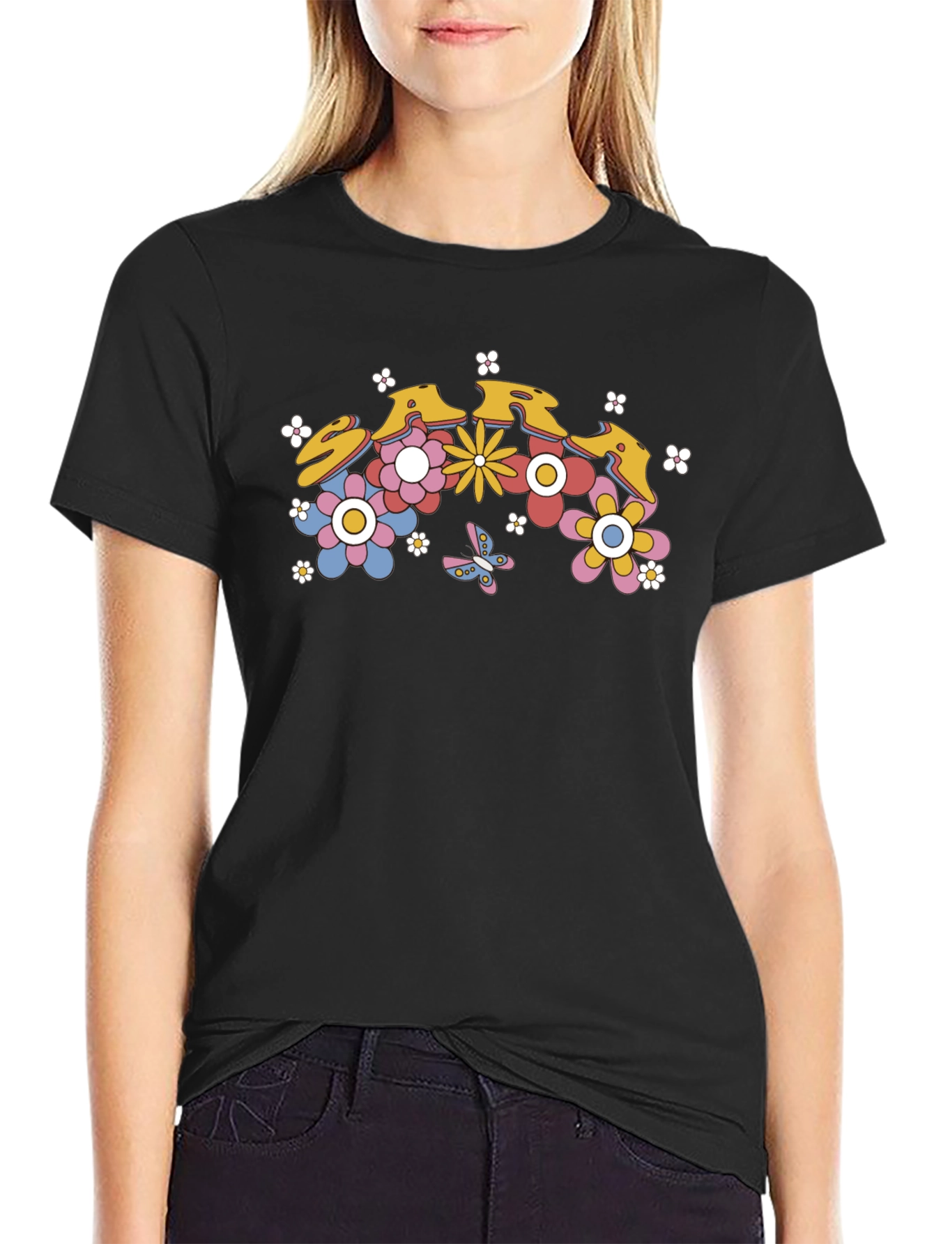 Floral Retro T-Shirt - Groovy Flower Power Design - 2