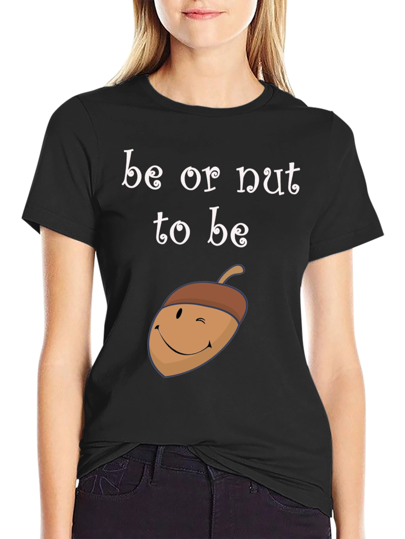 Black Be or Nut to Be Graphic Tee view 2