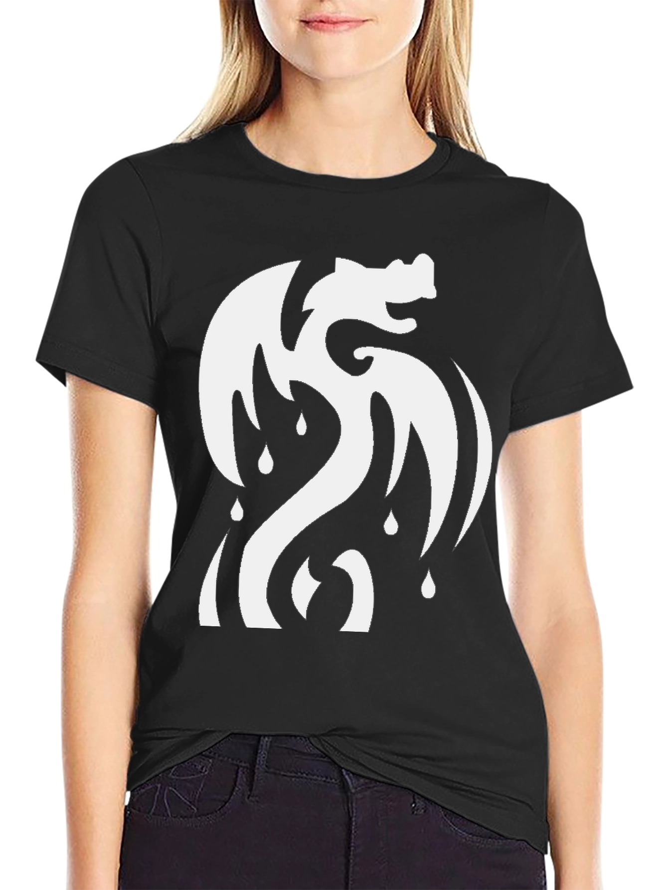 Black Dragon T-Shirt - Black Graphic Tee view 2