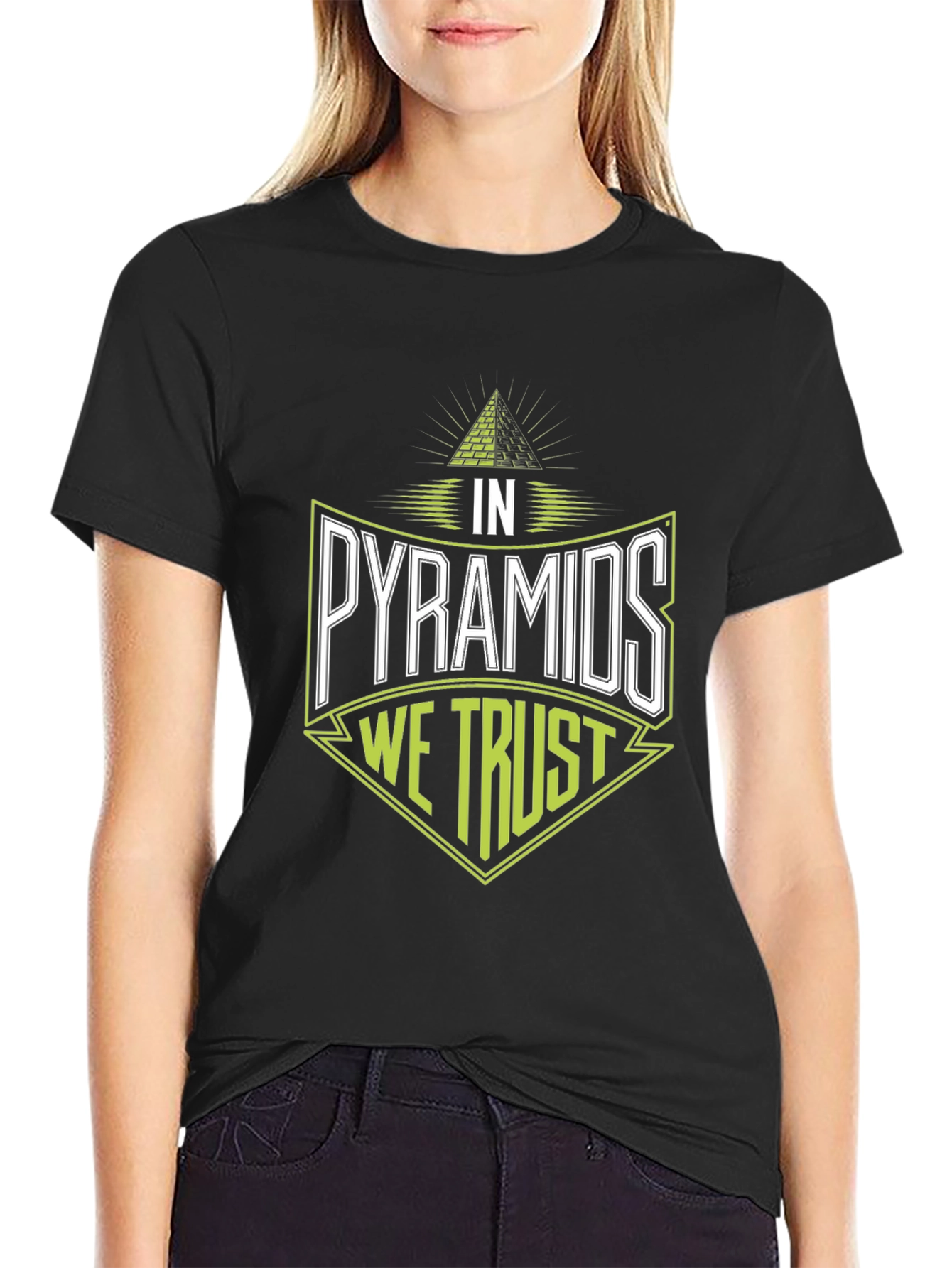 Black In Pyramids We Trust Graphic Tee view 2