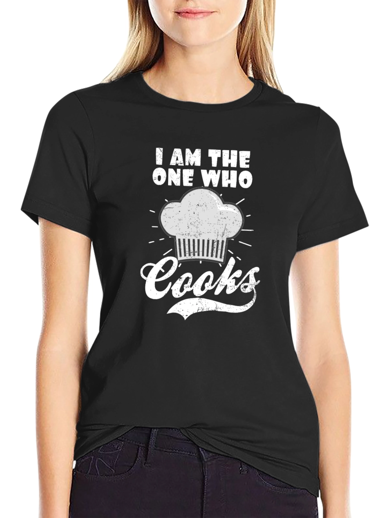 Black I AM THE ONE WHO Cooks Graphic Tee view 2