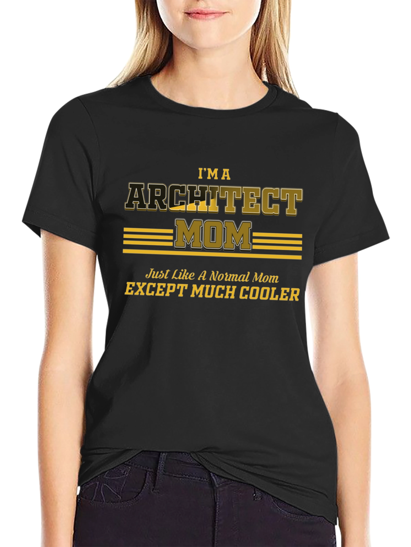 Black Architect Mom T-Shirt - Cool Mother's Day Gift view 2