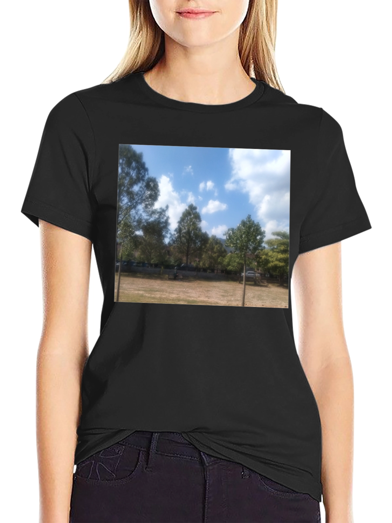 Black Nature Scene Tee view 2