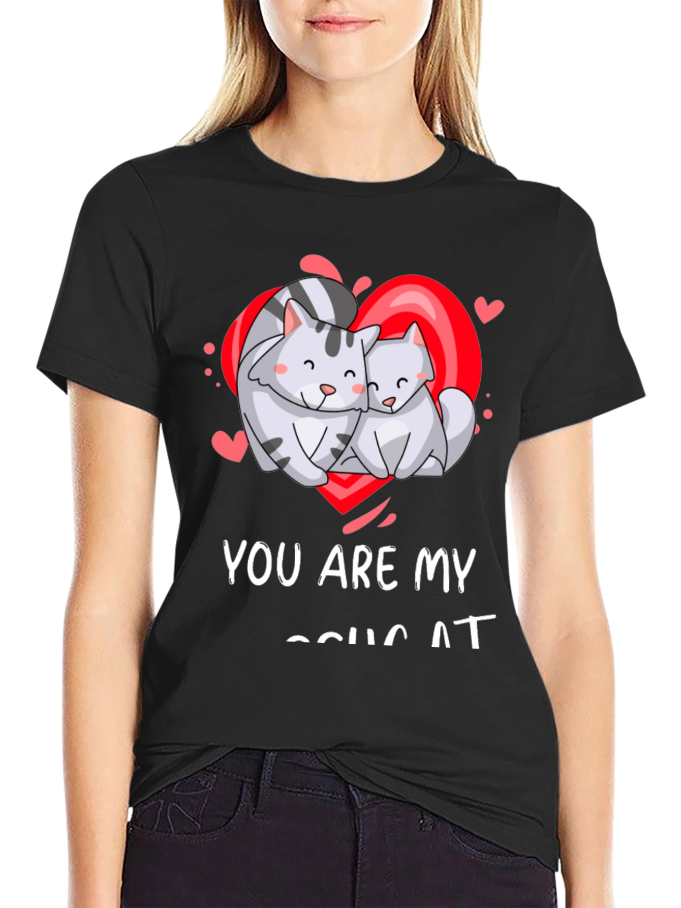 Black You Are My Soul Cat T-Shirt, Valentine's Day view 2