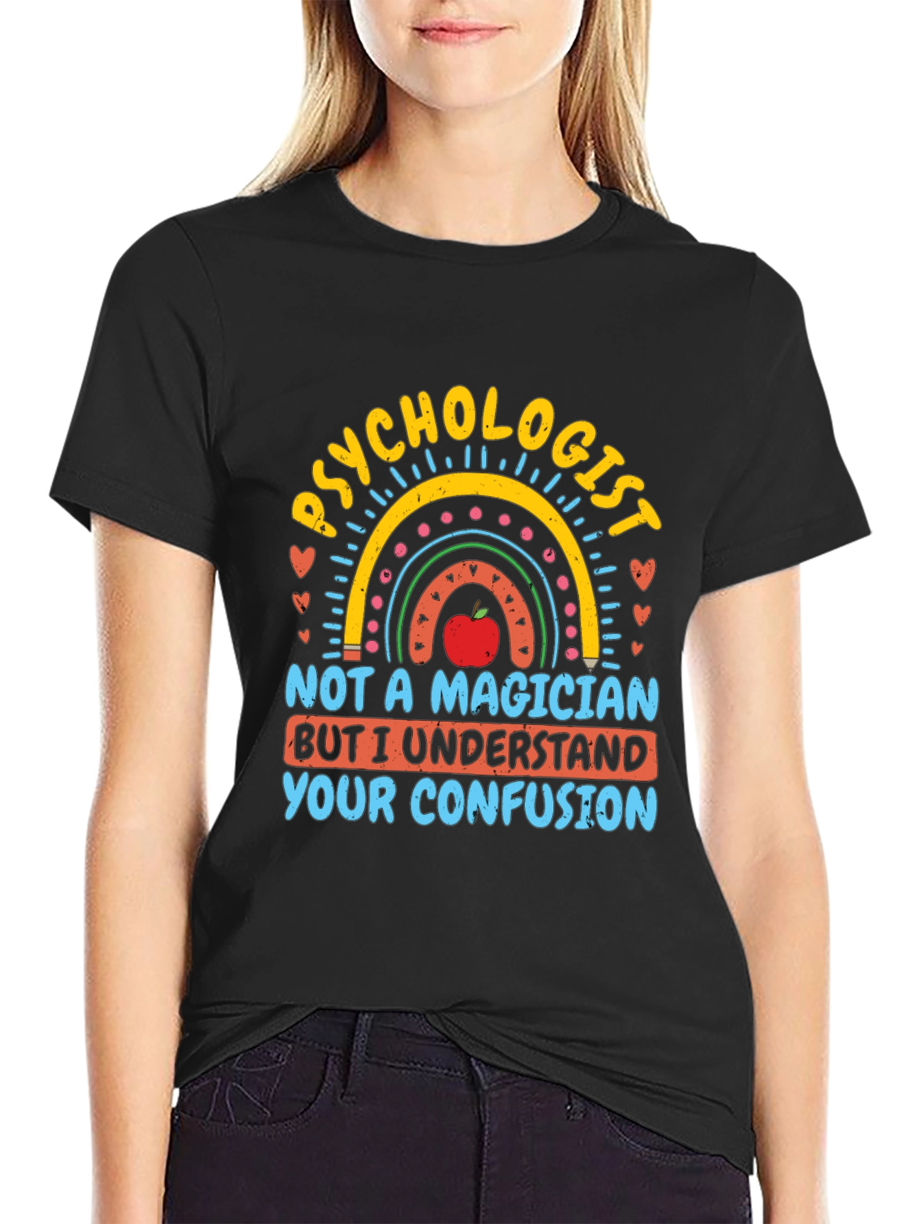Black Psychologist T-Shirt - Not a Magician view 2