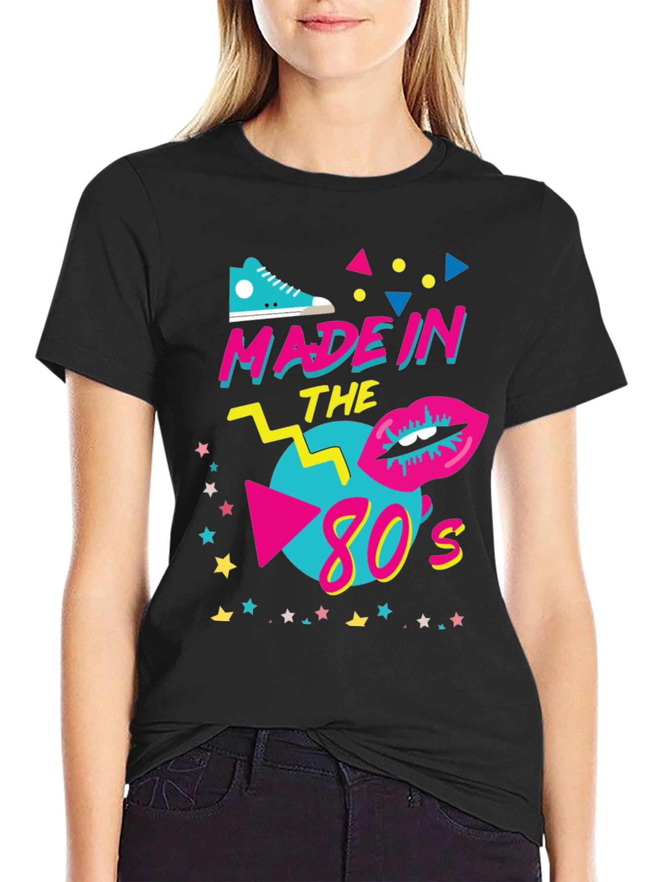 Black Made in the 80s Graphic Tee view 2