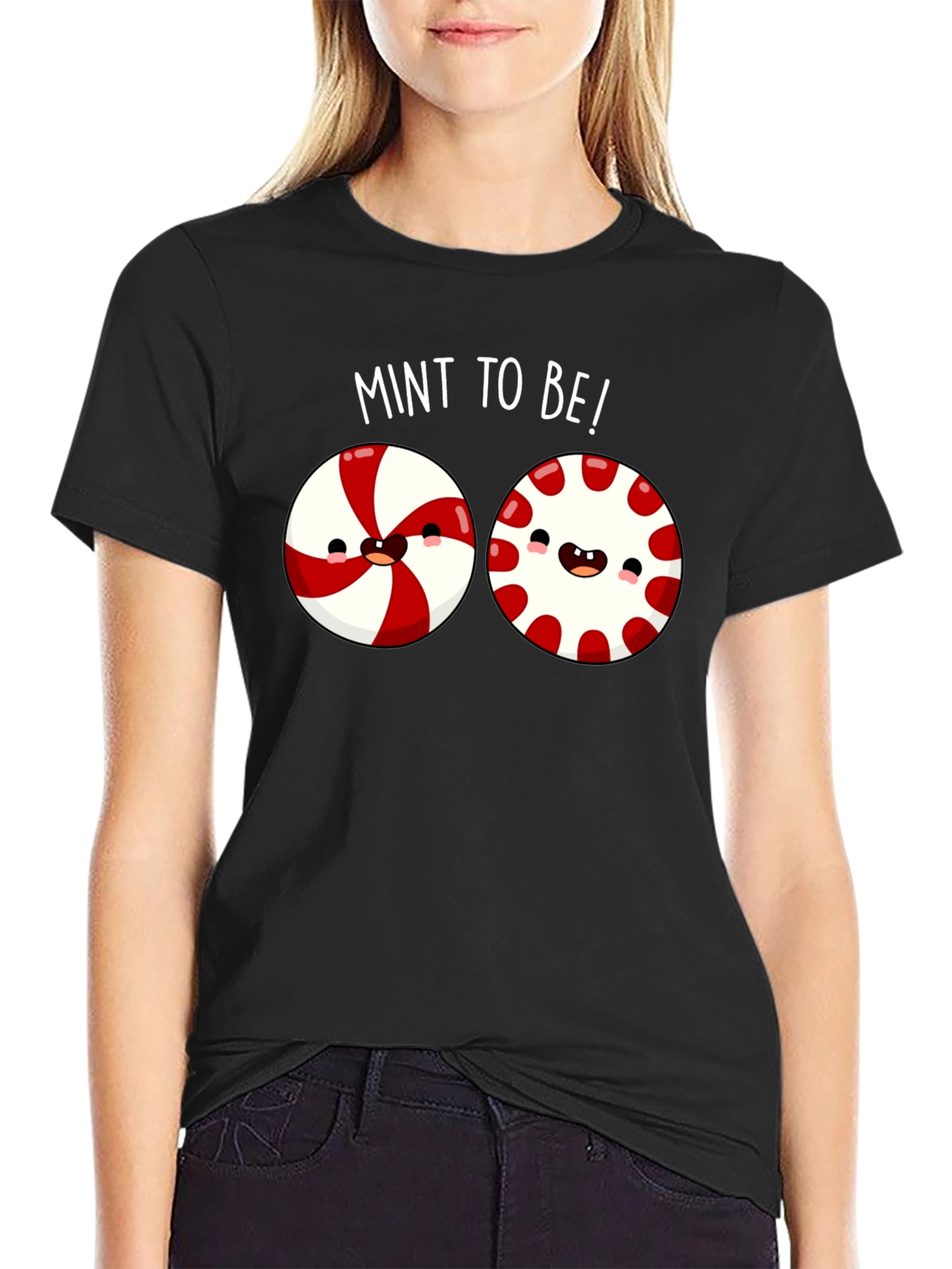 Black Mint to Be Graphic Tee - Candy Couple T-Shirt view 2