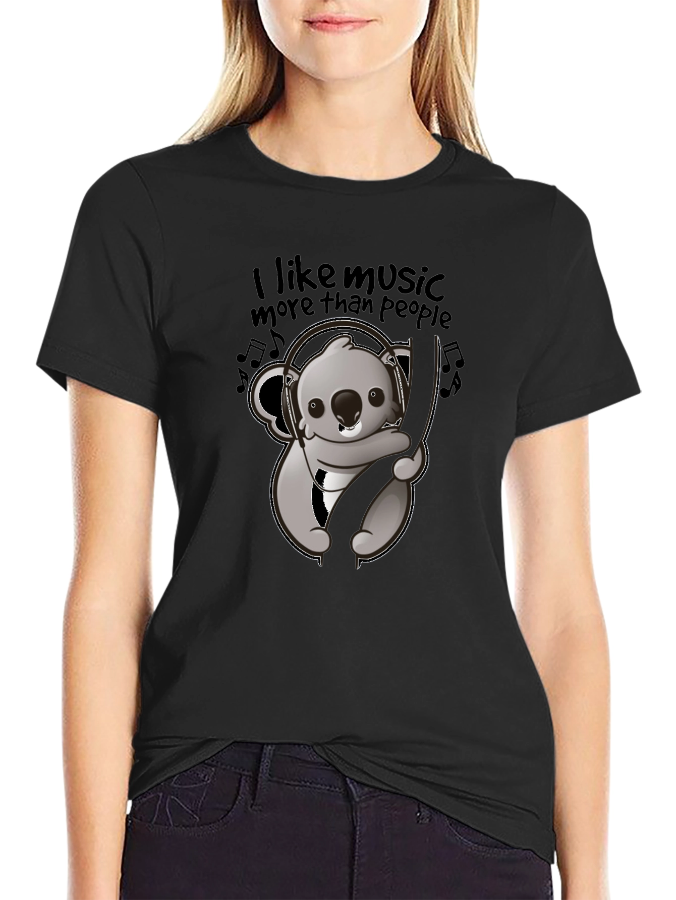 Black Music Loving Koala Graphic Tee view 2