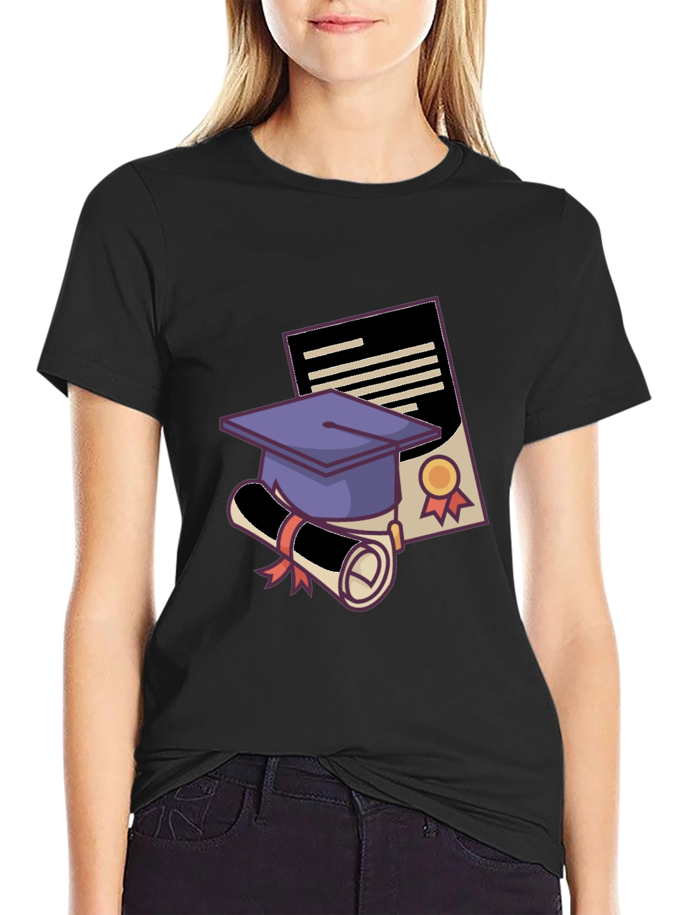 Black Graduation T-Shirt - Congrats Graduate! view 2