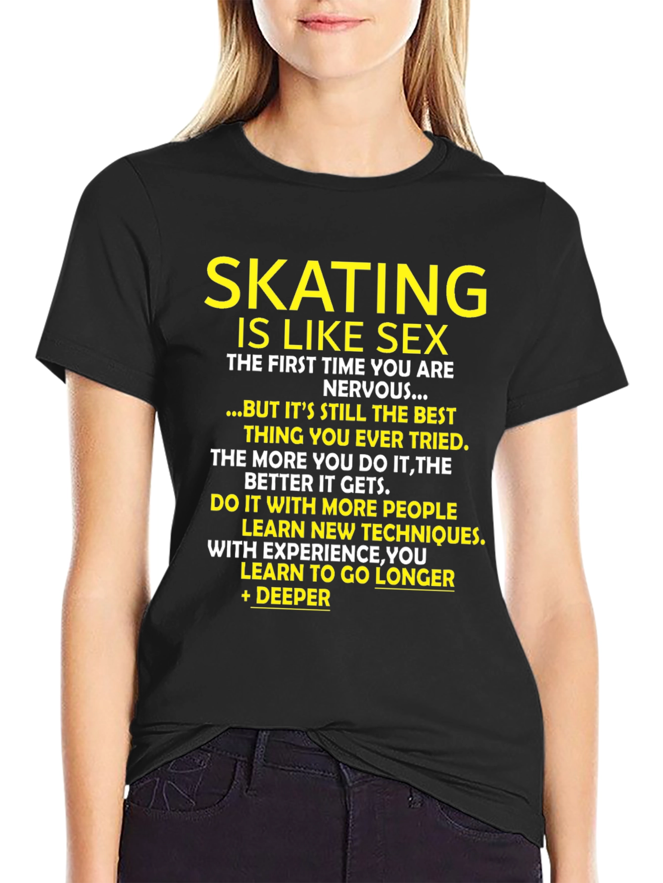 Black Skating is Like Sex Graphic T-Shirt view 2