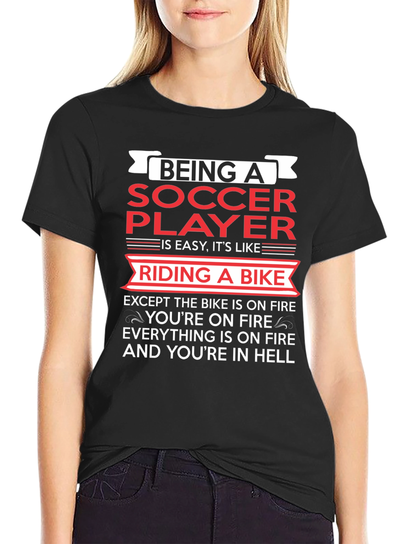 Black Being a Soccer Player T-Shirt - Funny & True! view 2