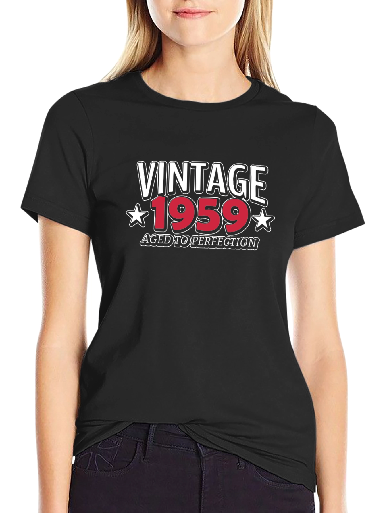 Black Vintage 1959 Aged to Perfection T-Shirt view 2
