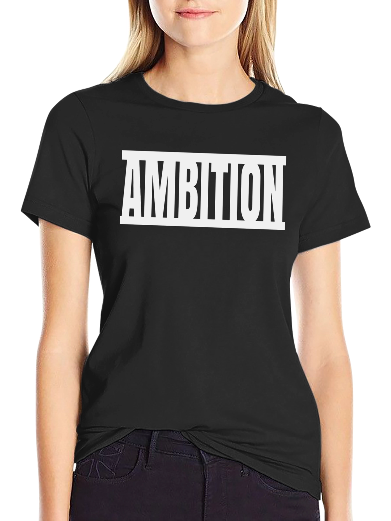 Black Ambition Graphic Tee - Black Cotton Blend view 2