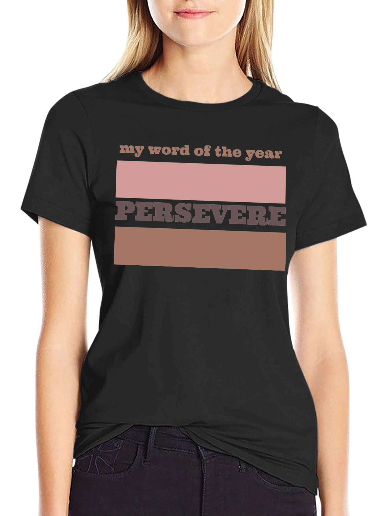 Black Persevere Word of the Year Graphic Tee view 2
