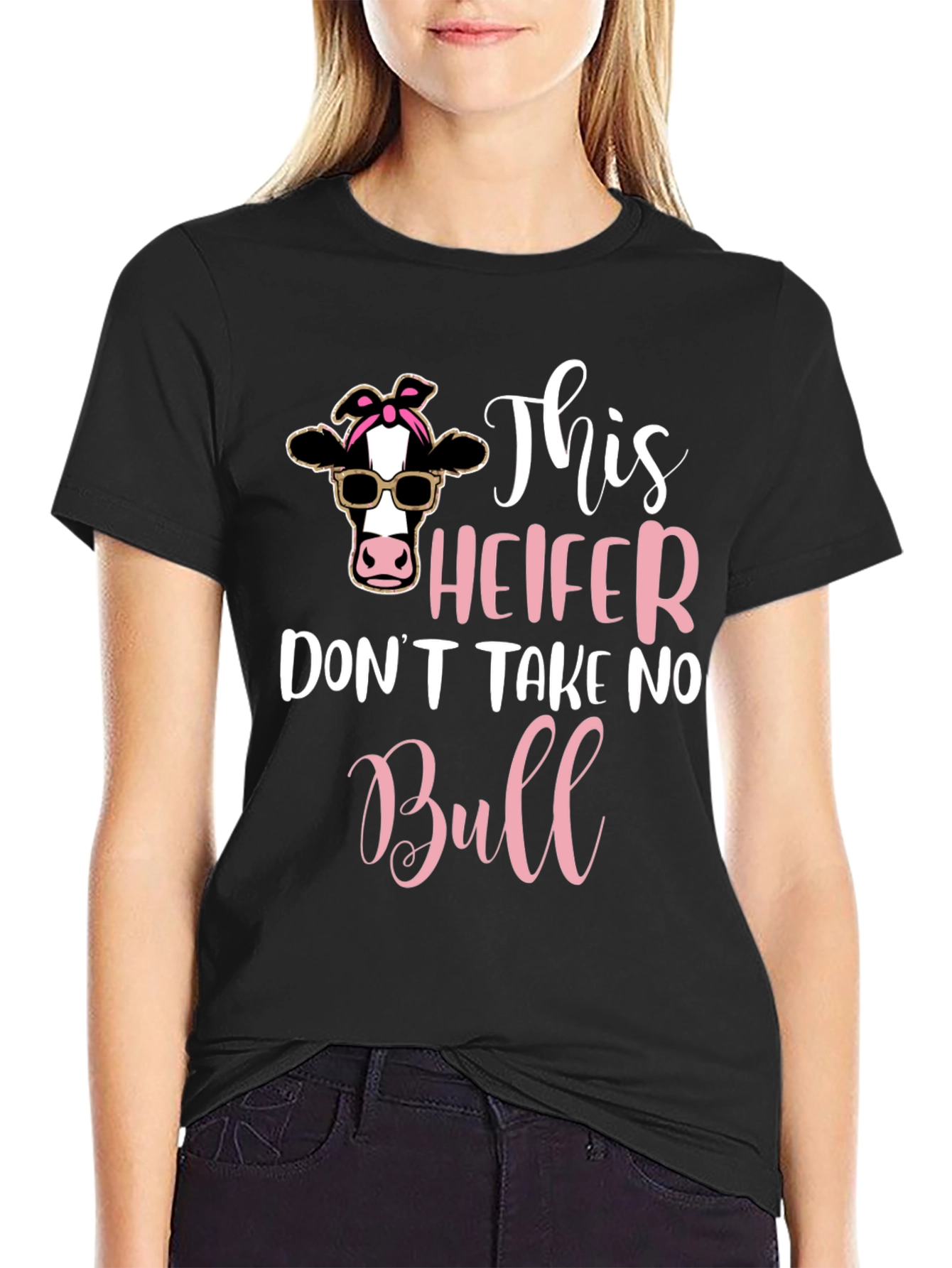 Black Heifer No Bull Graphic T-Shirt view 2