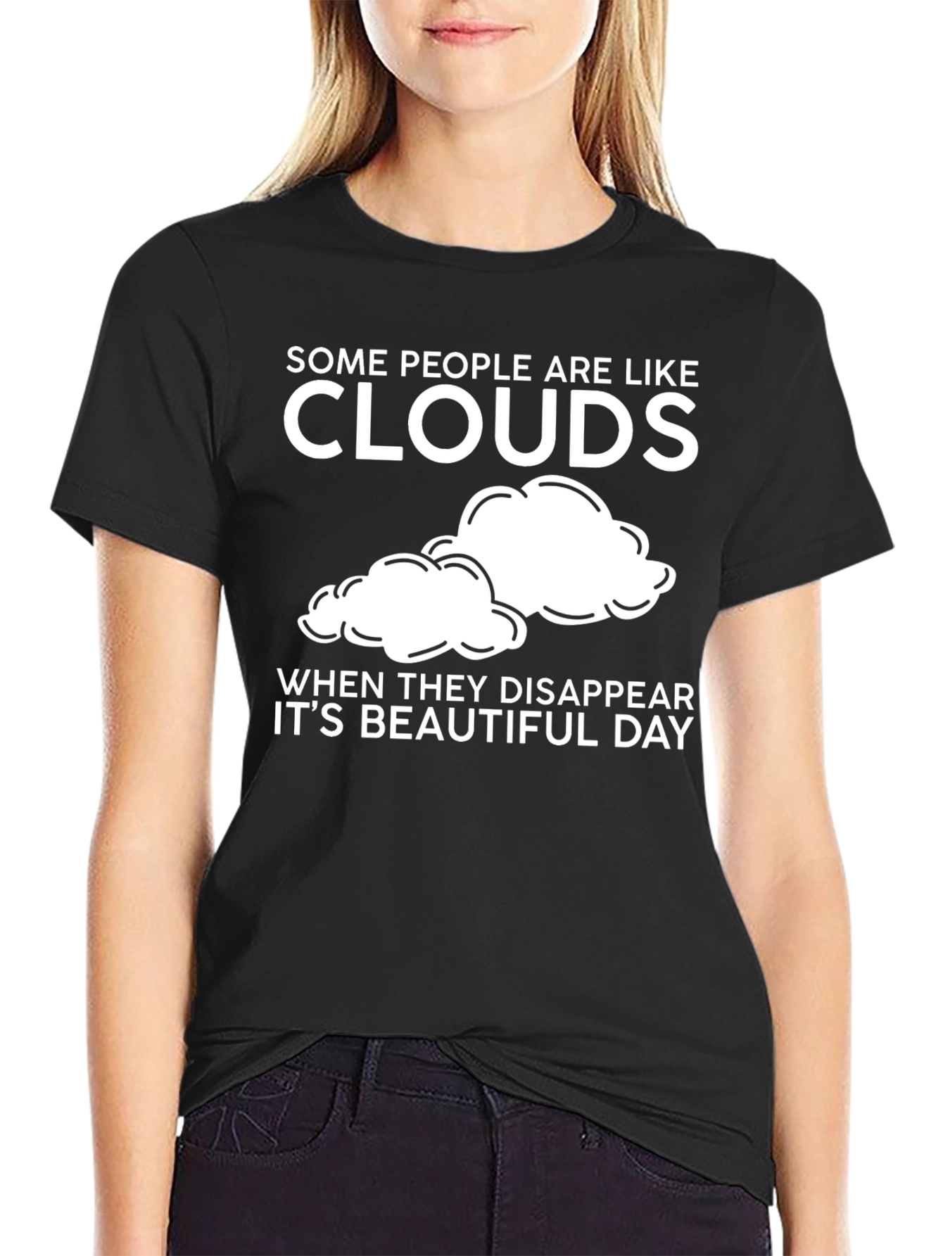Black Cloud T-Shirt Funny Graphic Tee view 2