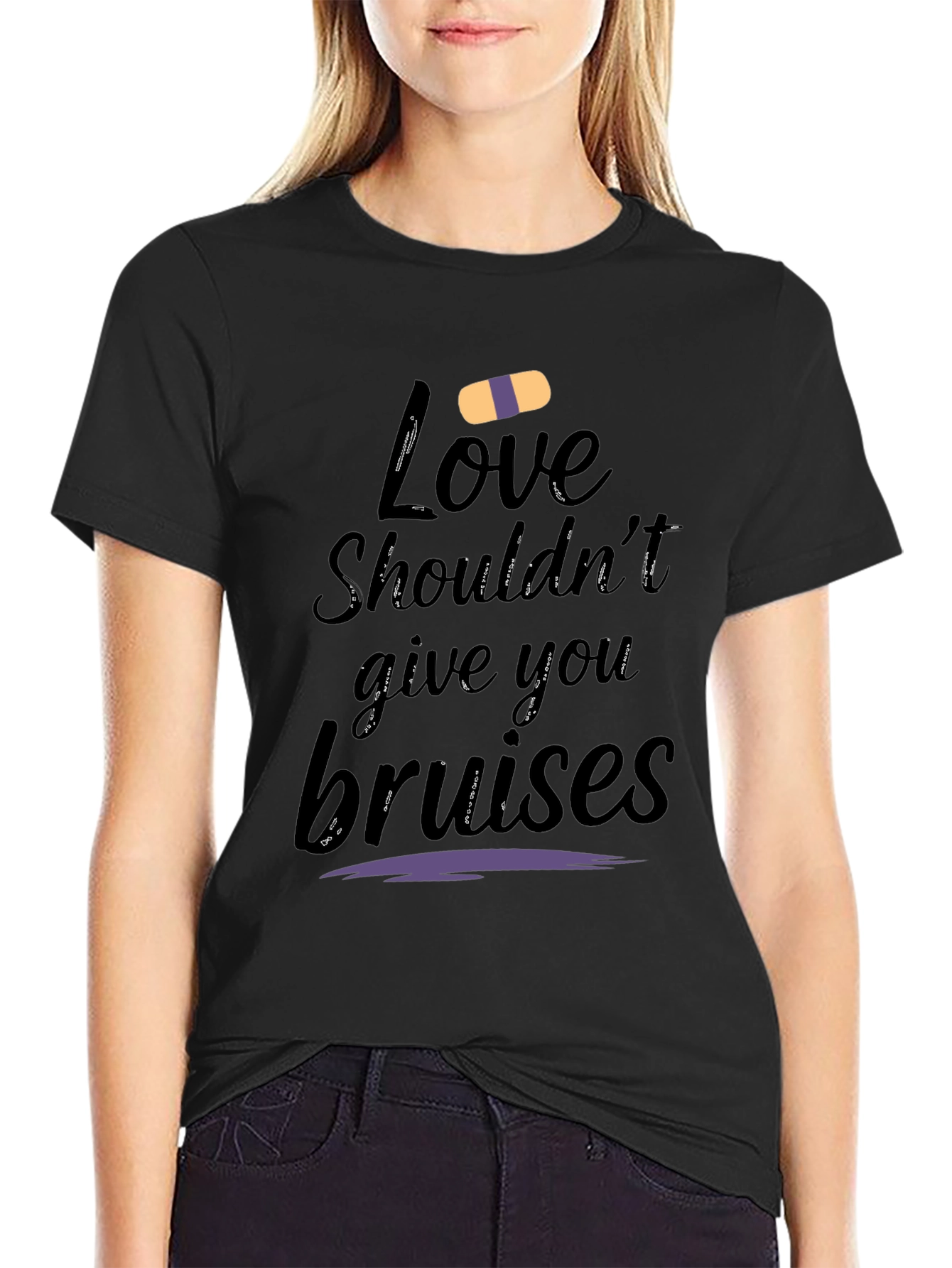 Black Love Shouldn't Bruise Graphic Tee view 2